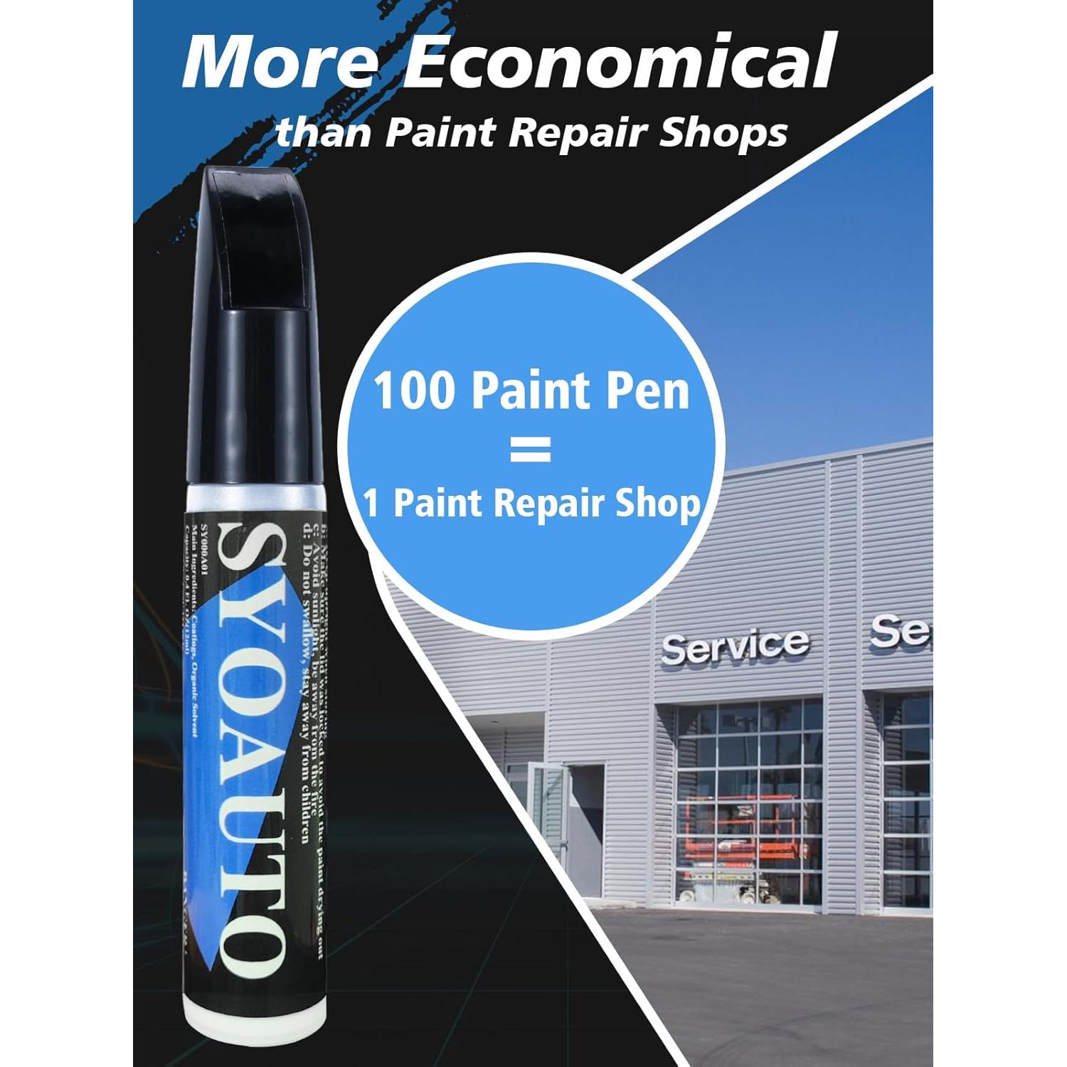 Pintura de Retoque Automotriz SYOAUTO Gris 0.4 Oz 2 en 1