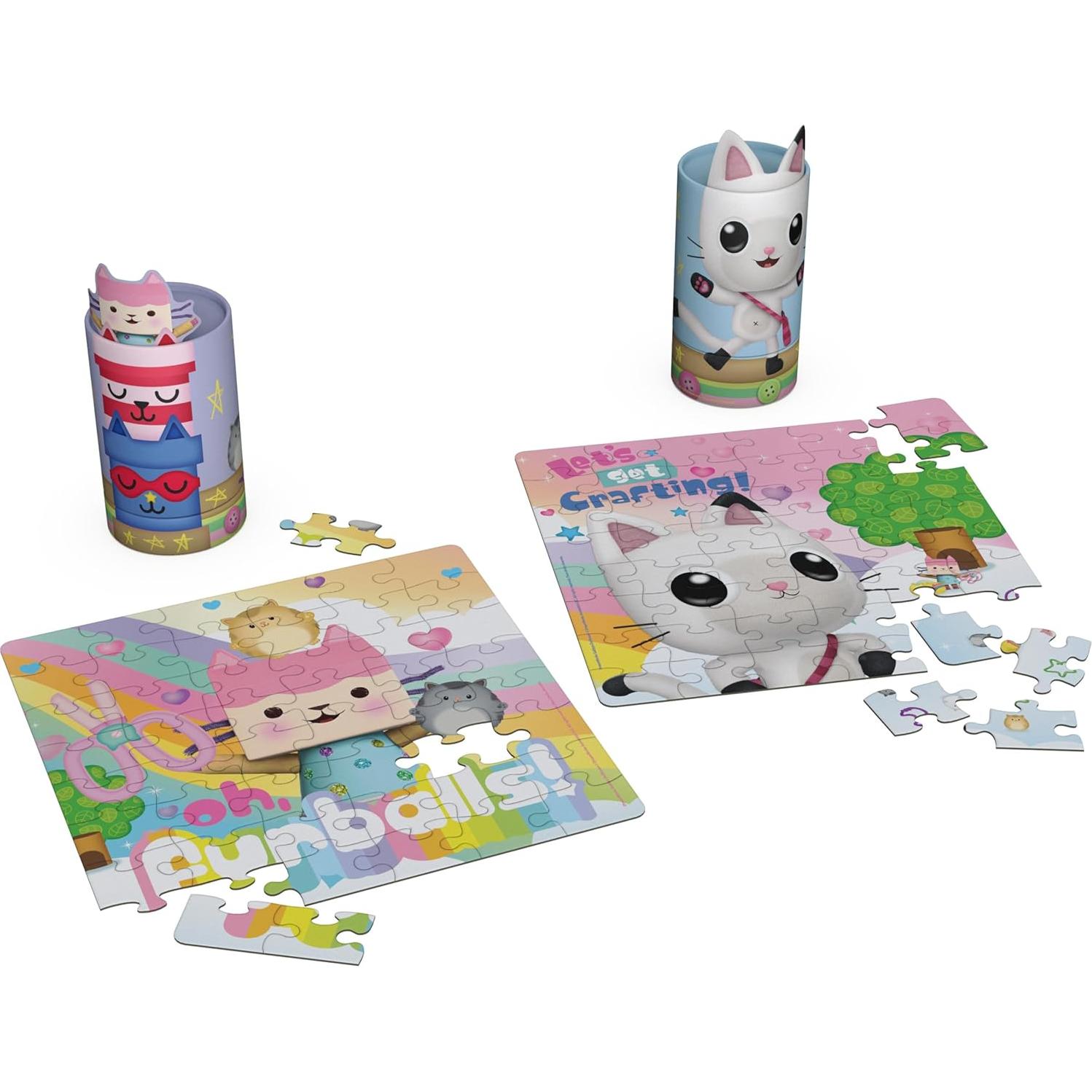 Rompecabezas Gabby's Dollhouse Spin Master - 2 Tubos 48 Piezas