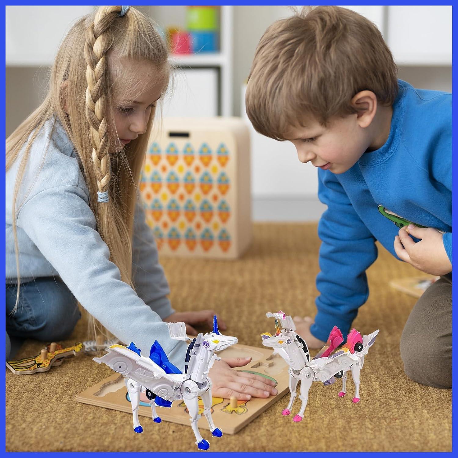 Coche Transformador Unicornio FOTN 25.4x5.1x6.9cm Azul