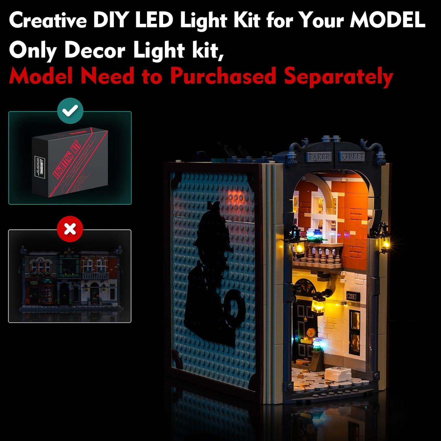 Kit de Iluminación LED LocoLee para LEGO 10351 Sherlock Holmes