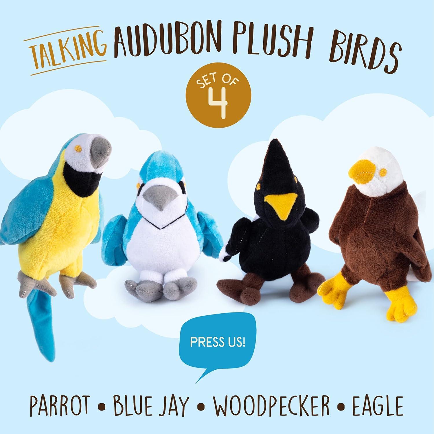 Conjunto de 4 Pájaro de Peluche Interactivos Peluche Creaciones