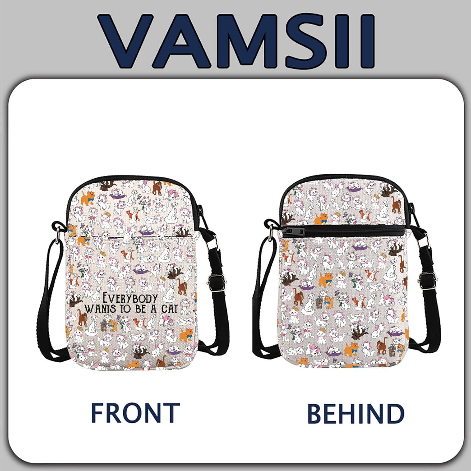 Bolso Cruzado de Lona Aristocats para Mujeres 21.4x14.5cm