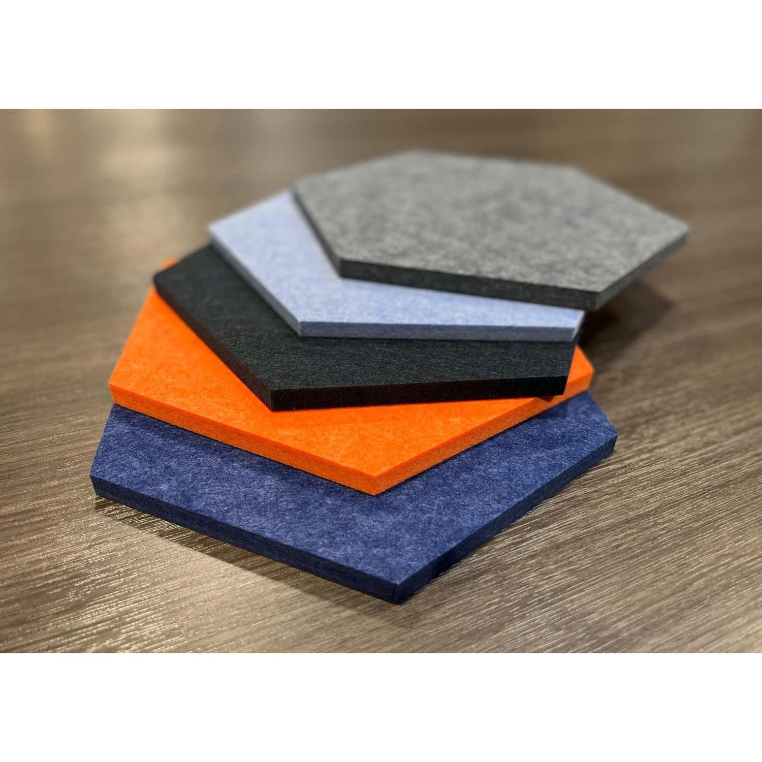 Paneles Acústicos Decorativos Luxor RCLMHEX005 - Azul Claro, 6 Piezas