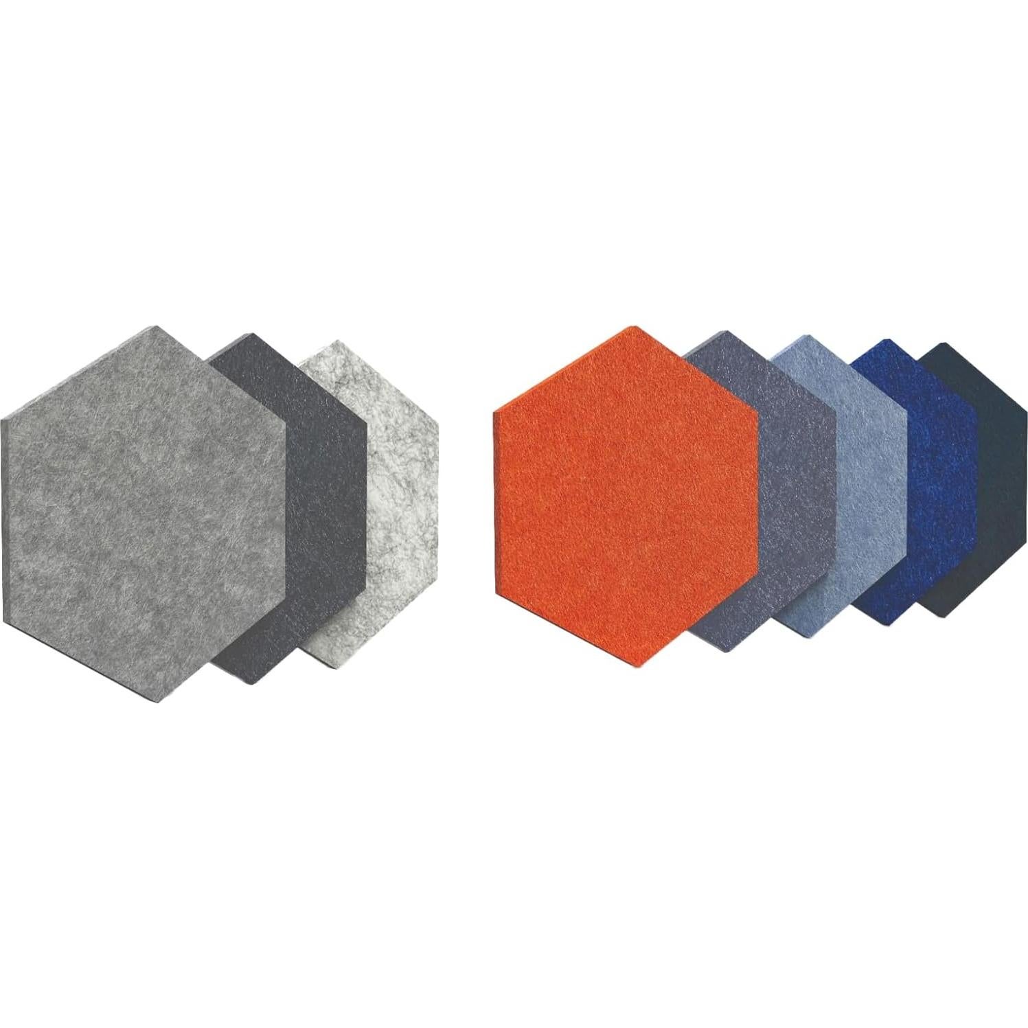 Paneles Acústicos Decorativos Luxor RCLMHEX005 - Azul Claro, 6 Piezas