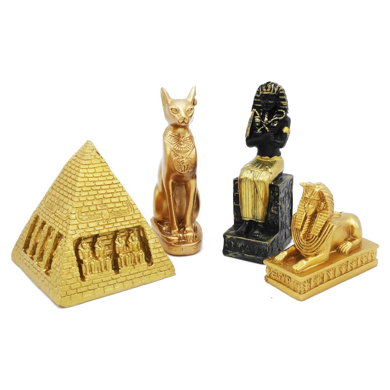 Juego de Estatuas Egipcias TAC IBEX - 4 Piezas Resina