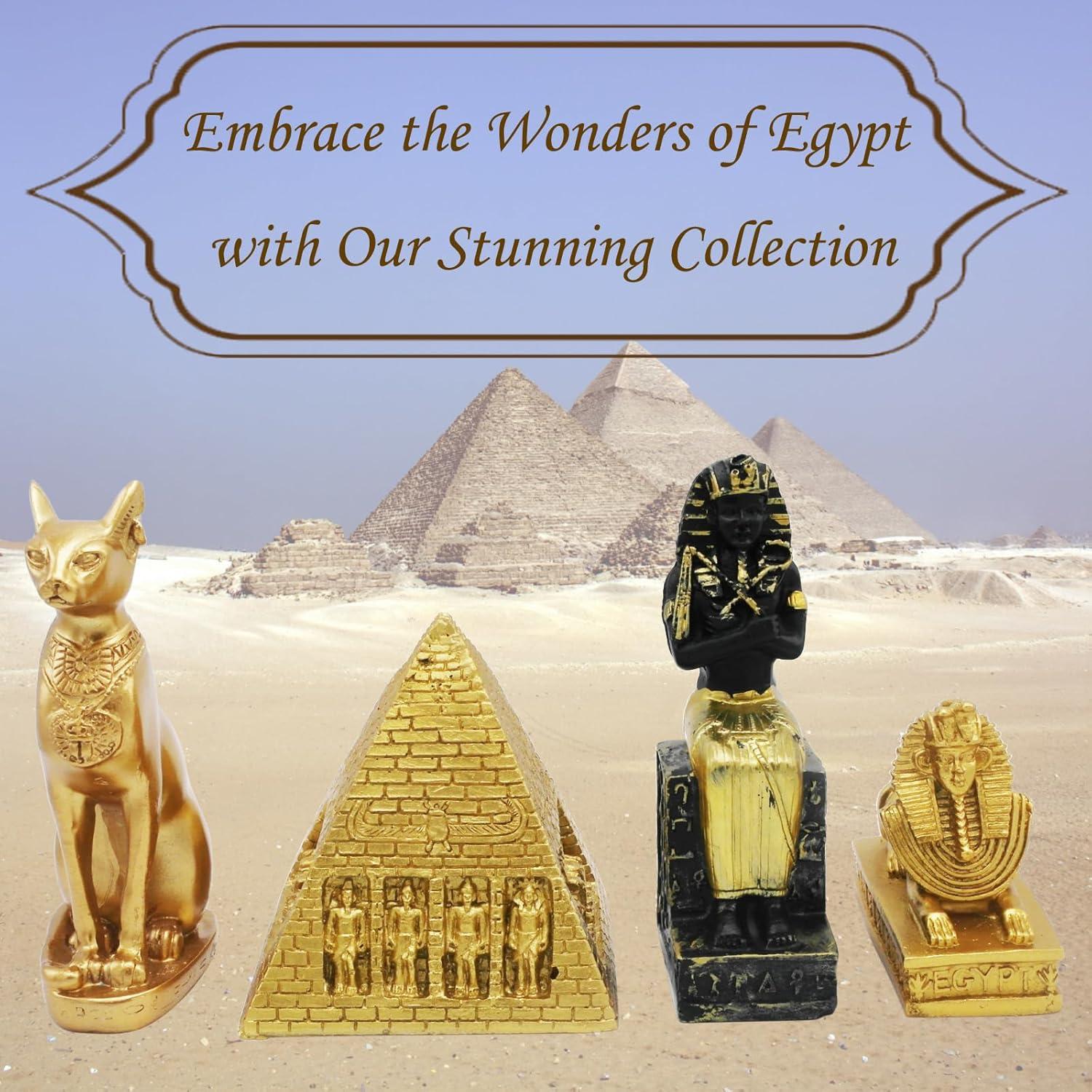 Juego de Estatuas Egipcias TAC IBEX - 4 Piezas Resina