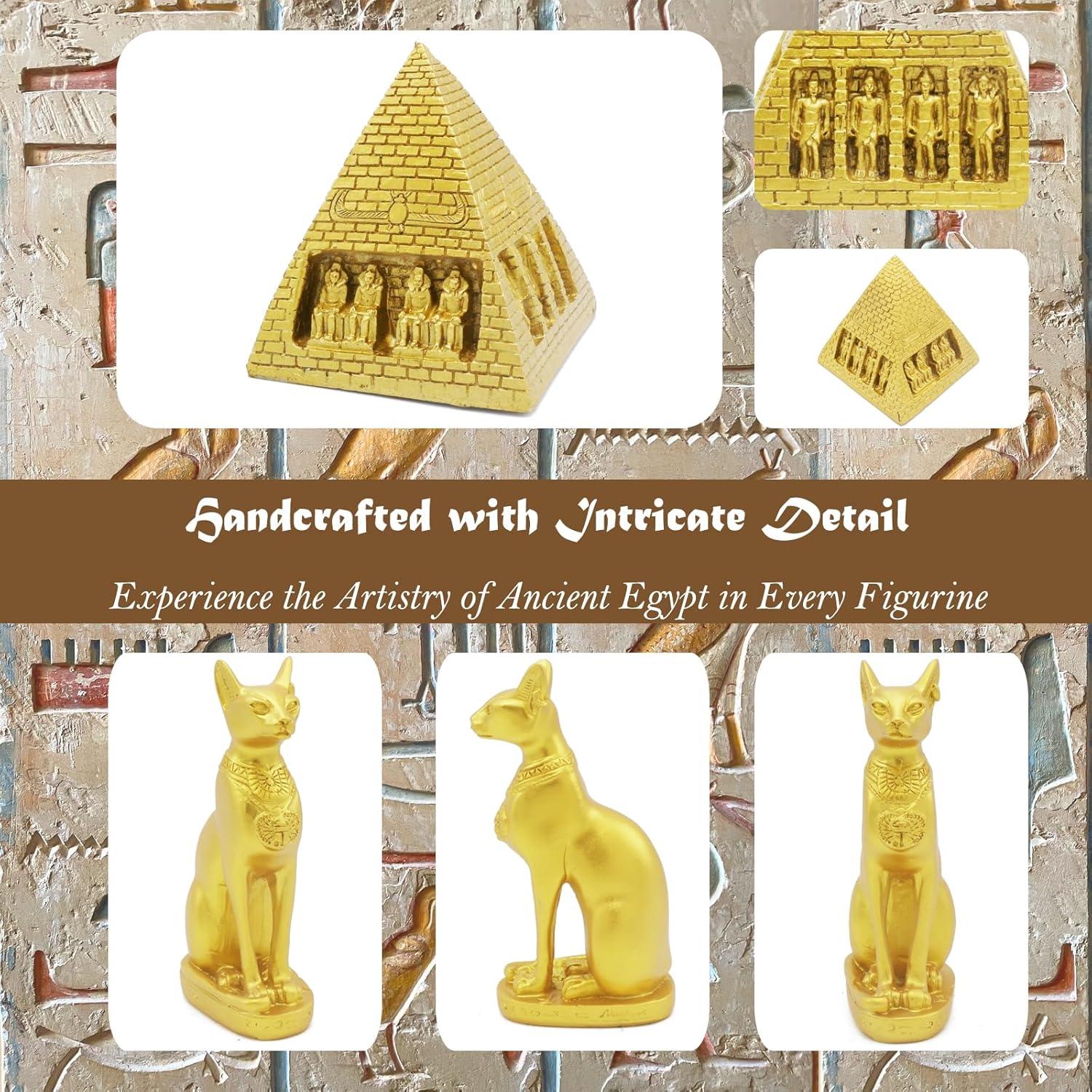 Juego de Estatuas Egipcias TAC IBEX - 4 Piezas Resina