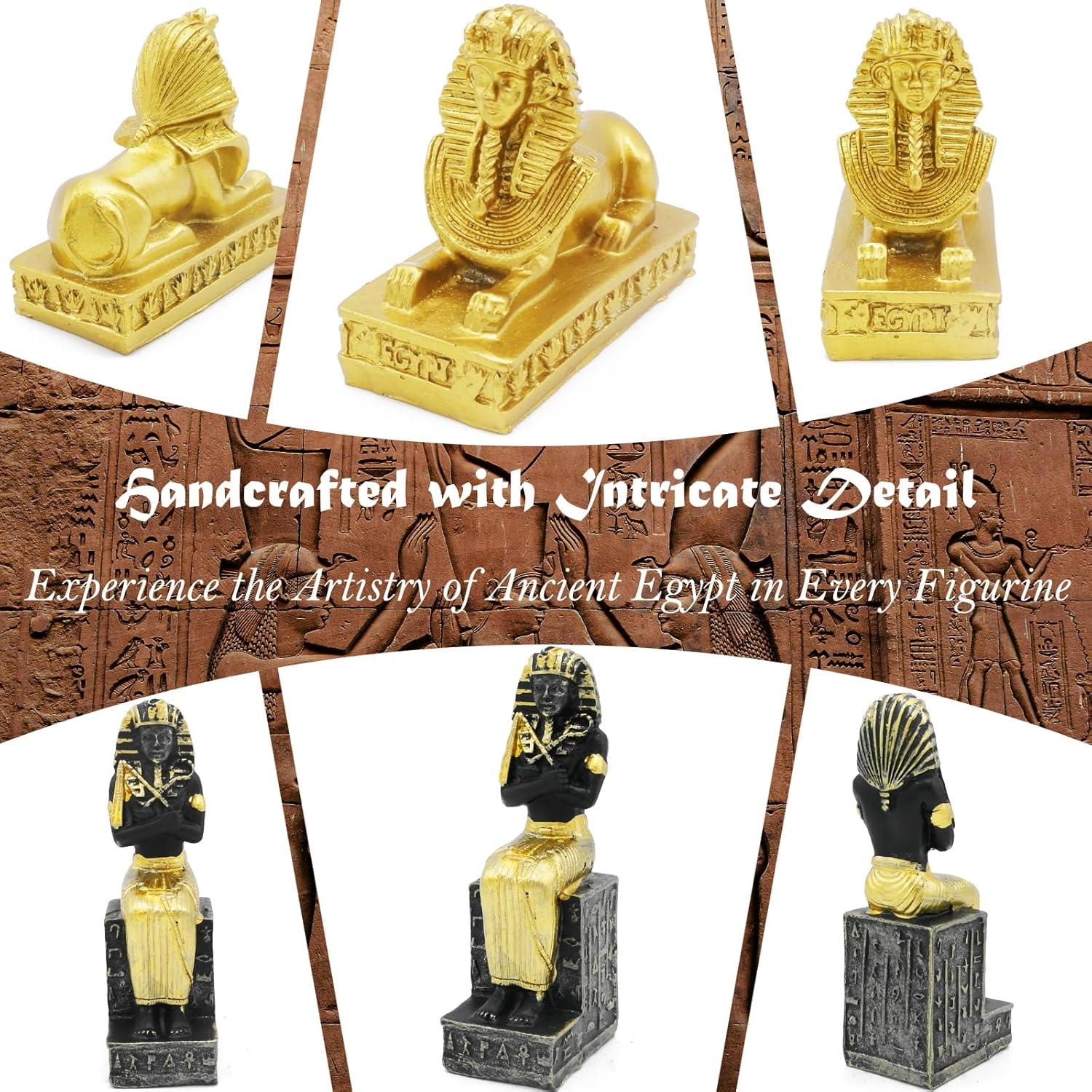 Juego de Estatuas Egipcias TAC IBEX - 4 Piezas Resina