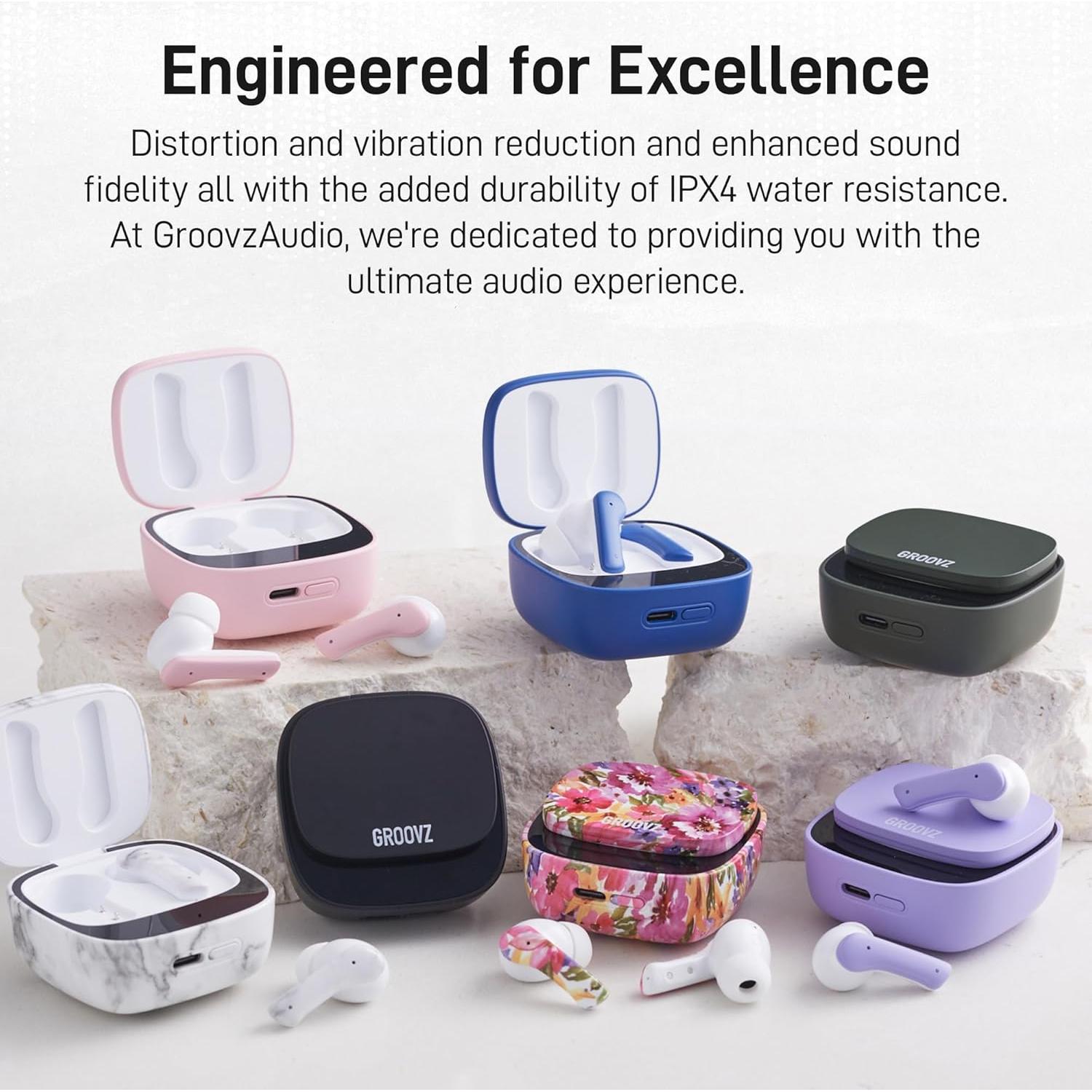 Auriculares Inalámbricos Groovz GRVZ-CM-LEO - IPX4, 27h Batería