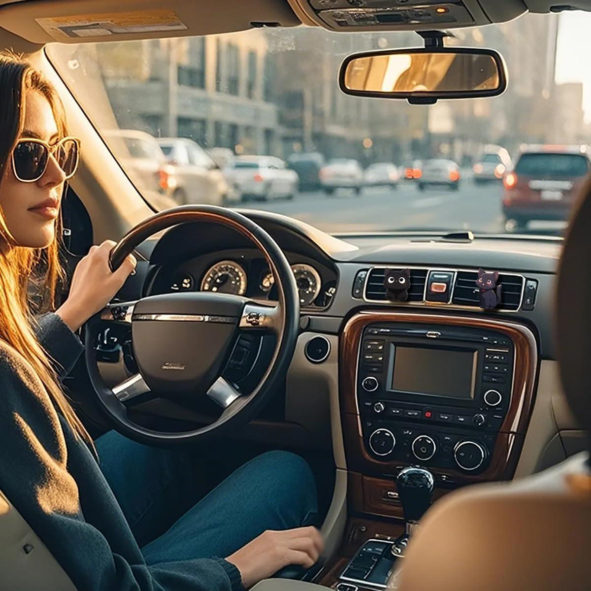 Clip Ambientador para Auto Cinpudo Gato Negro - Decoración Ventilación
