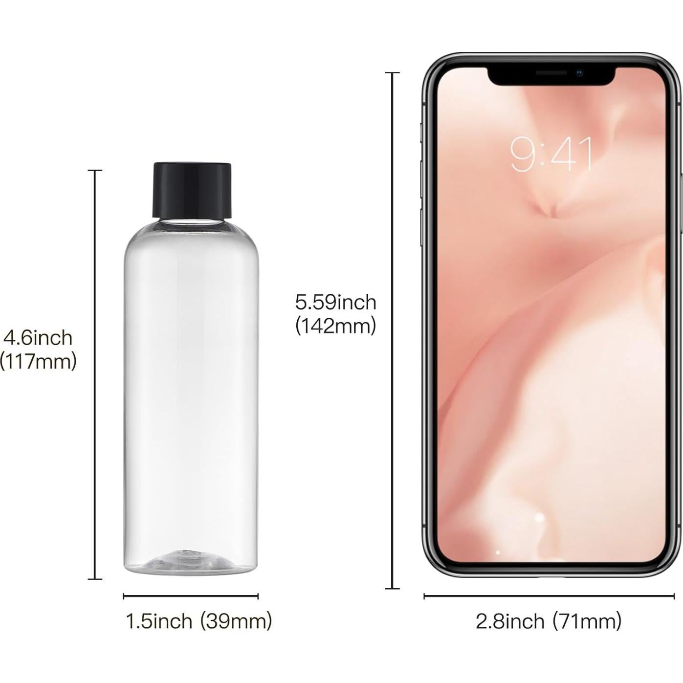 Botellas de Viaje Tekson 100ml - Contenedores Transparentes