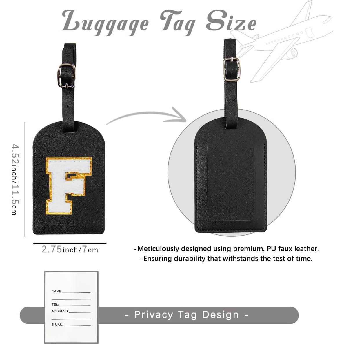 Juego de Funda de Pasaporte y Etiqueta de Equipaje Ulico Initial Negro