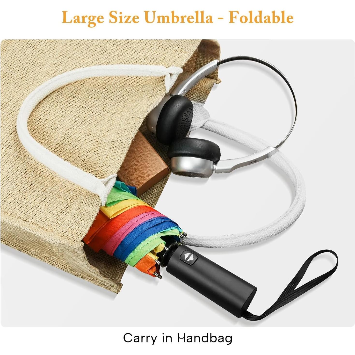 Paraguas Arcoíris ECOBRELLA Doble Capa 137 cm Plegable
