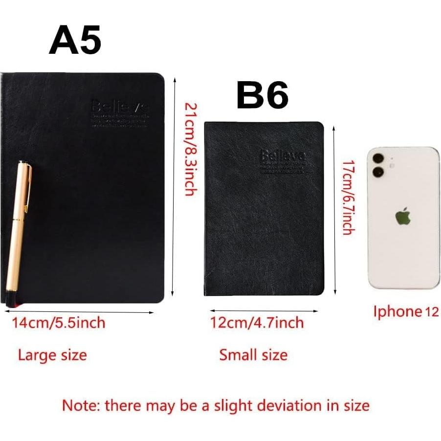 Cuaderno SAYEEC A7 de Cuero PU 360 Páginas Rayadas