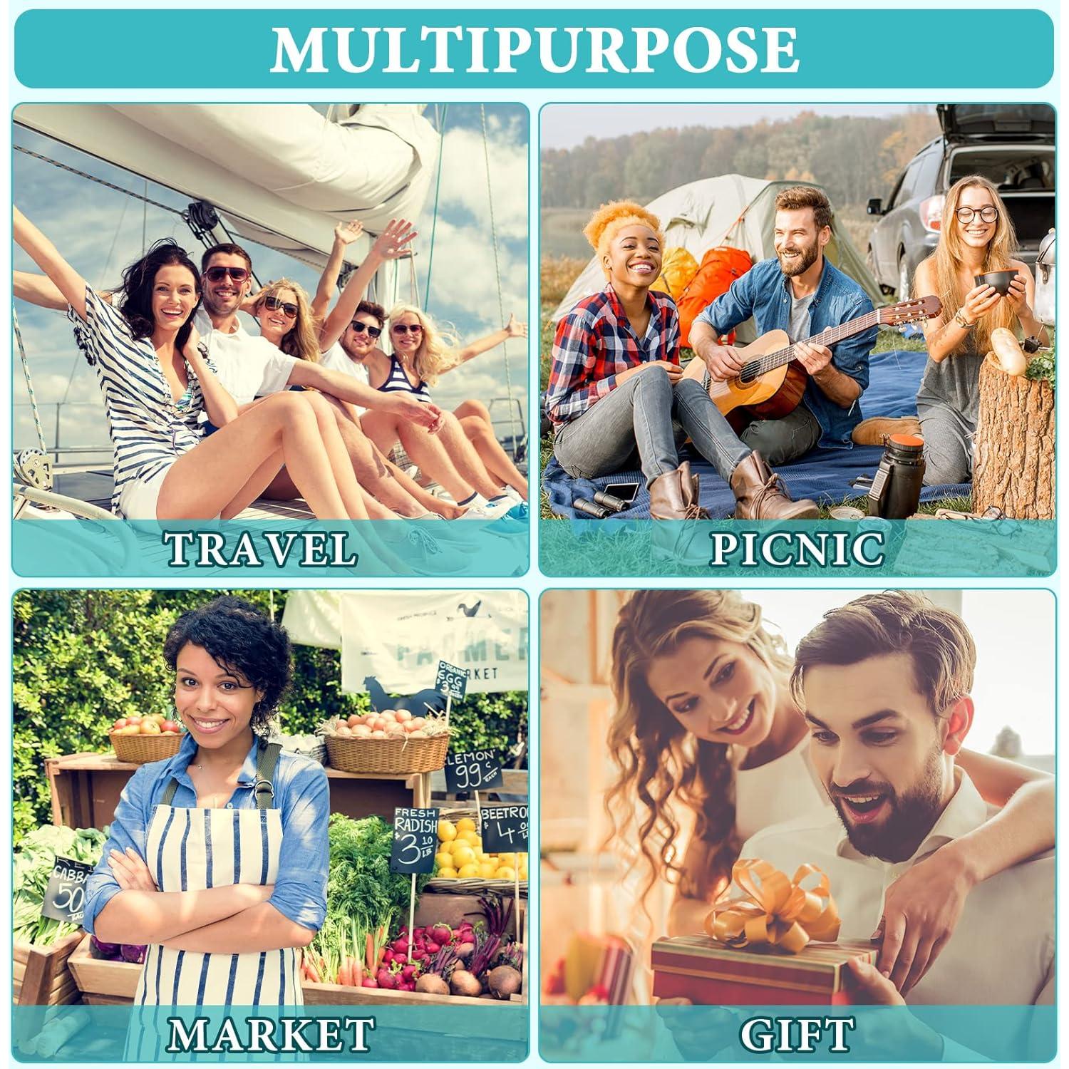 Bolsas de Compras Reutilizables Weewooday 18 Piezas Nylon