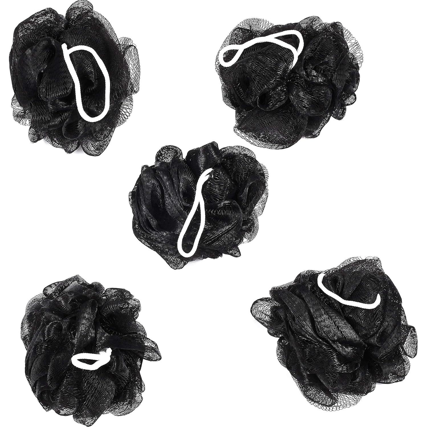 Esponjas de Baño Exfoliantes BRUBAKER - Set de 5 - Negro