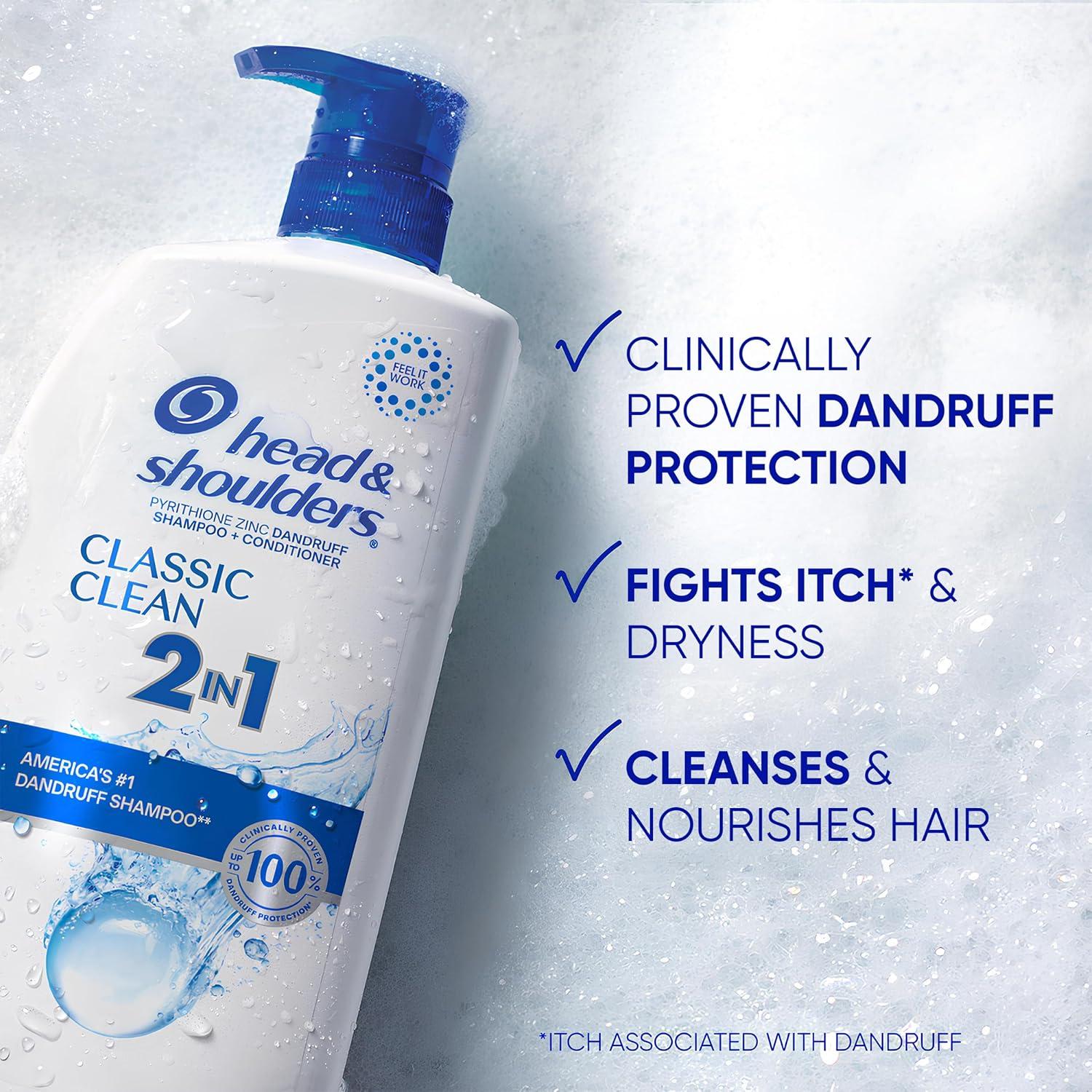 Head & Shoulders 2-en-1 Champú y Acondicionador Limpieza Clásica 2x1L