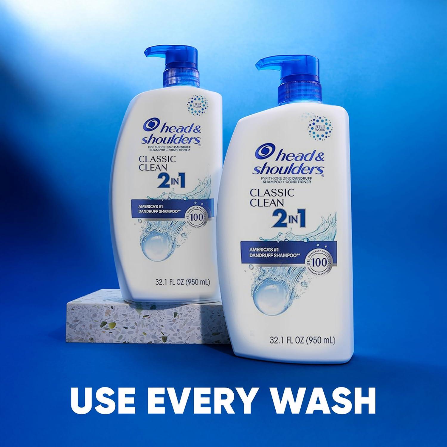 Head & Shoulders 2-en-1 Champú y Acondicionador Limpieza Clásica 2x1L
