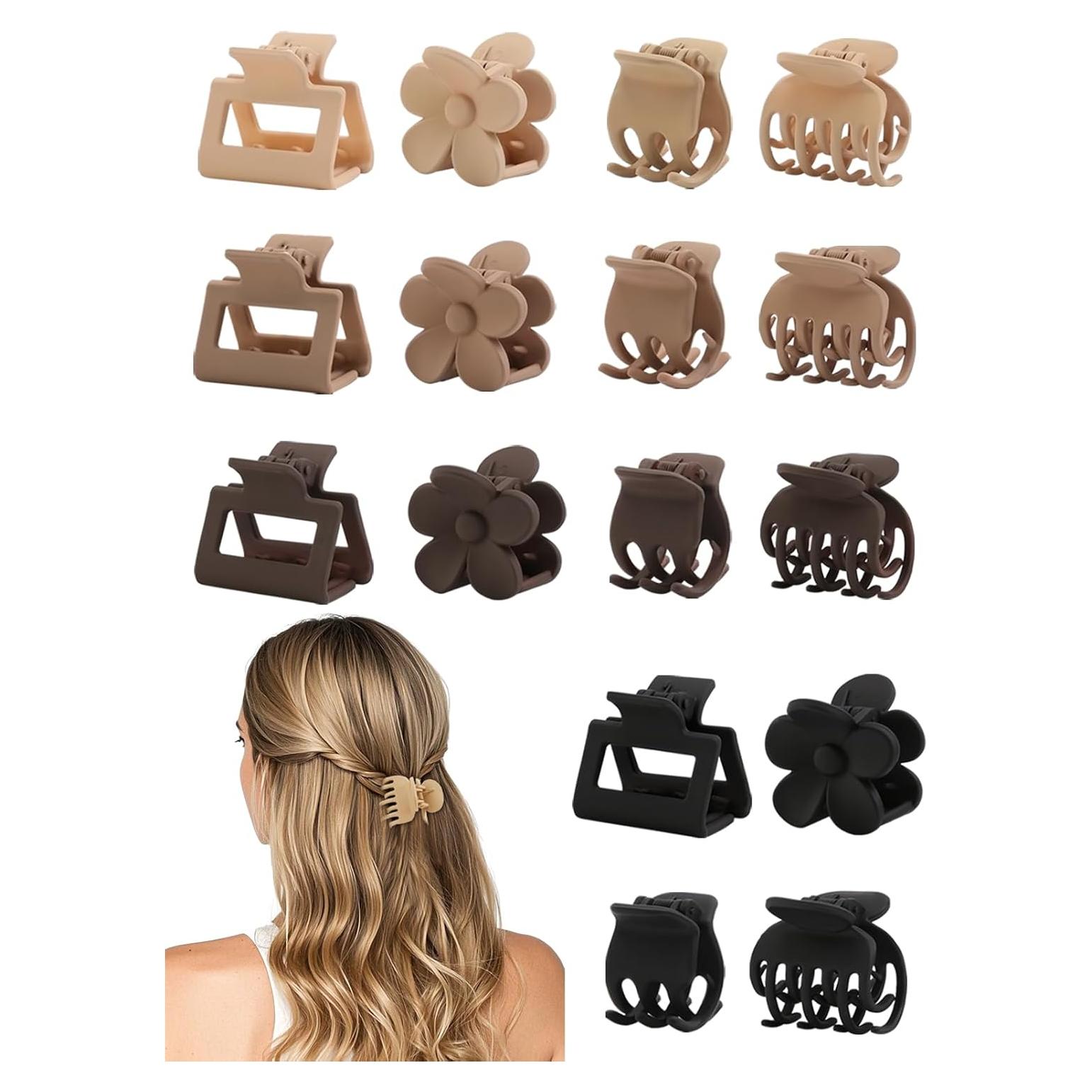 16 Clips de Garra para Cabello Unbednigt - Duraderos y Antideslizantes