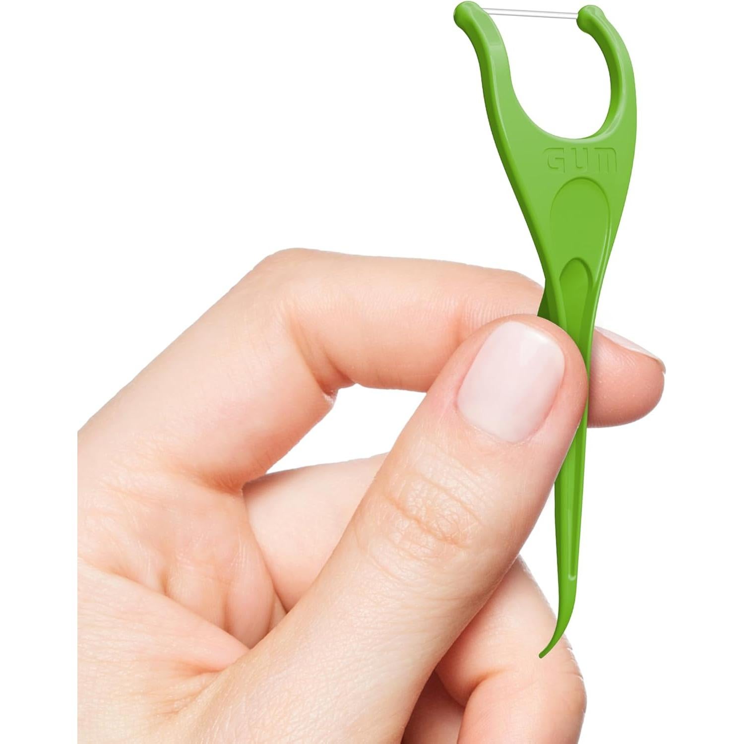 Palillos de Hilo Dental GUM Angulados 75 Unidades Sabor Menta