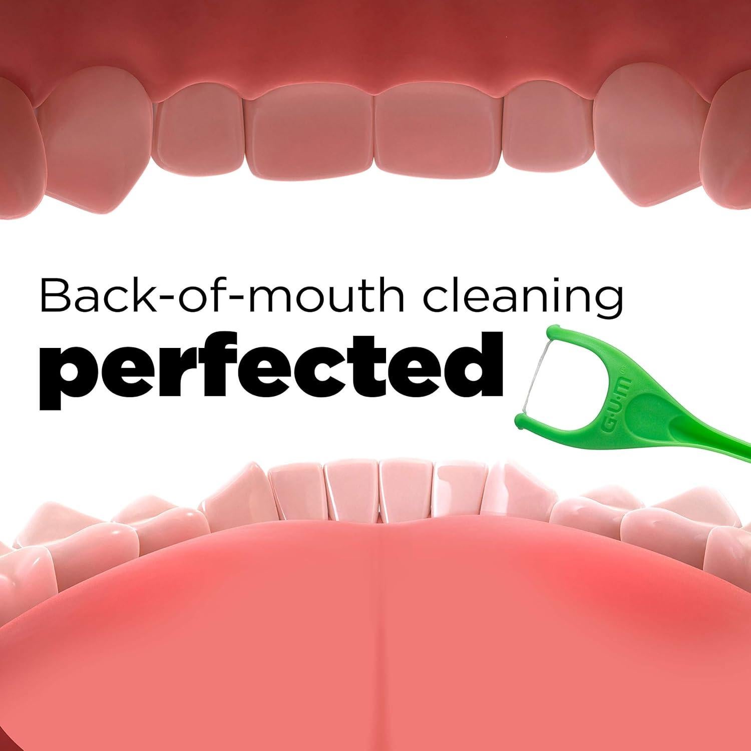 Palillos de Hilo Dental GUM Angulados 75 Unidades Sabor Menta