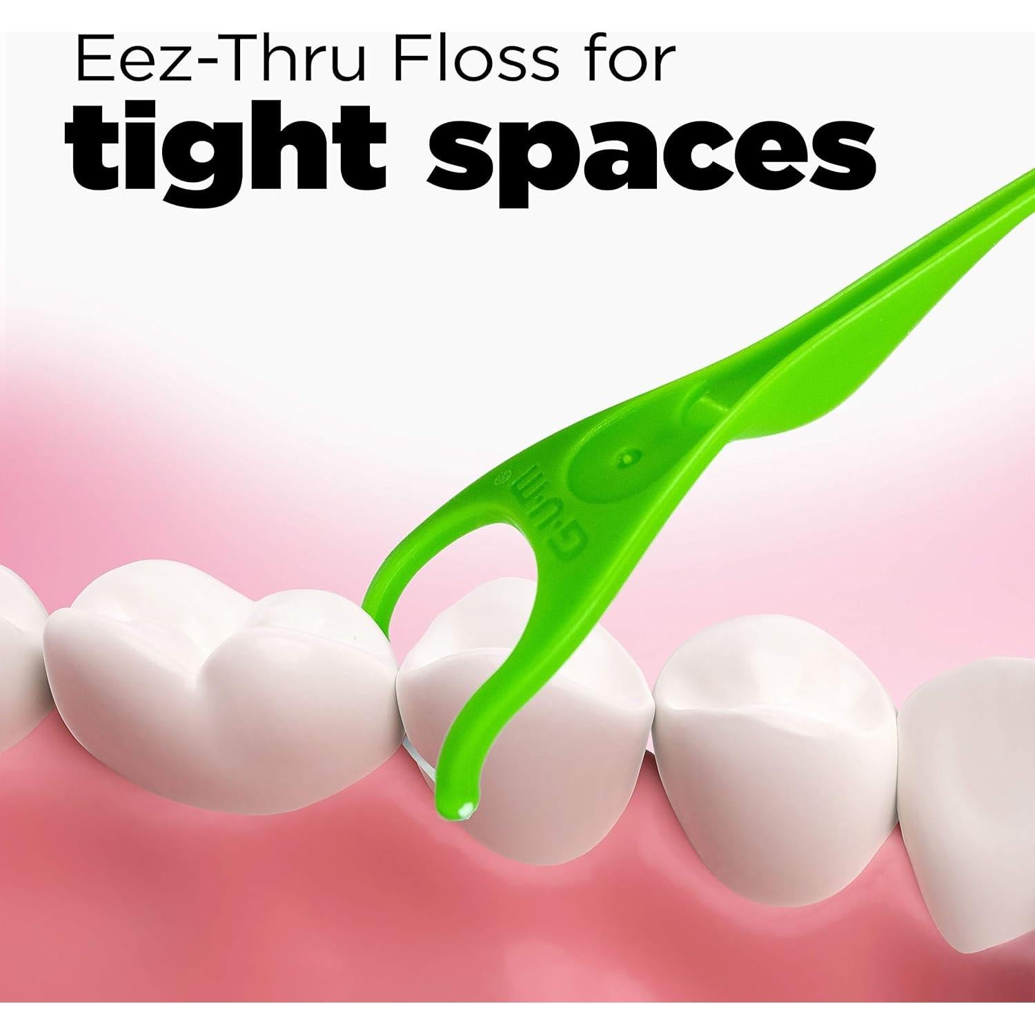 Palillos de Hilo Dental GUM Angulados 75 Unidades Sabor Menta