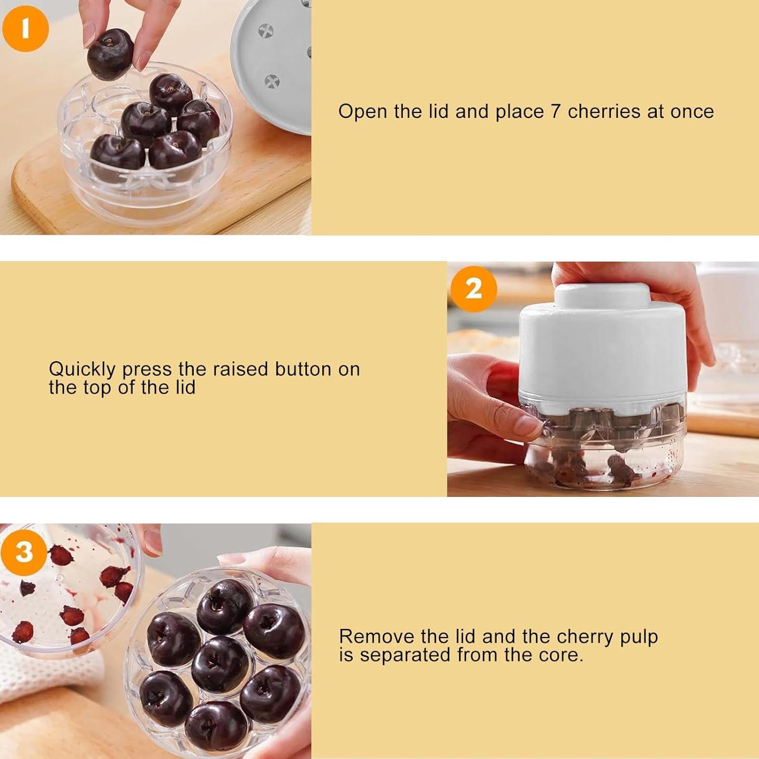 Deshuesadora de Cerezas UnisonPet 7 Huecos Blanca - Multifuncional