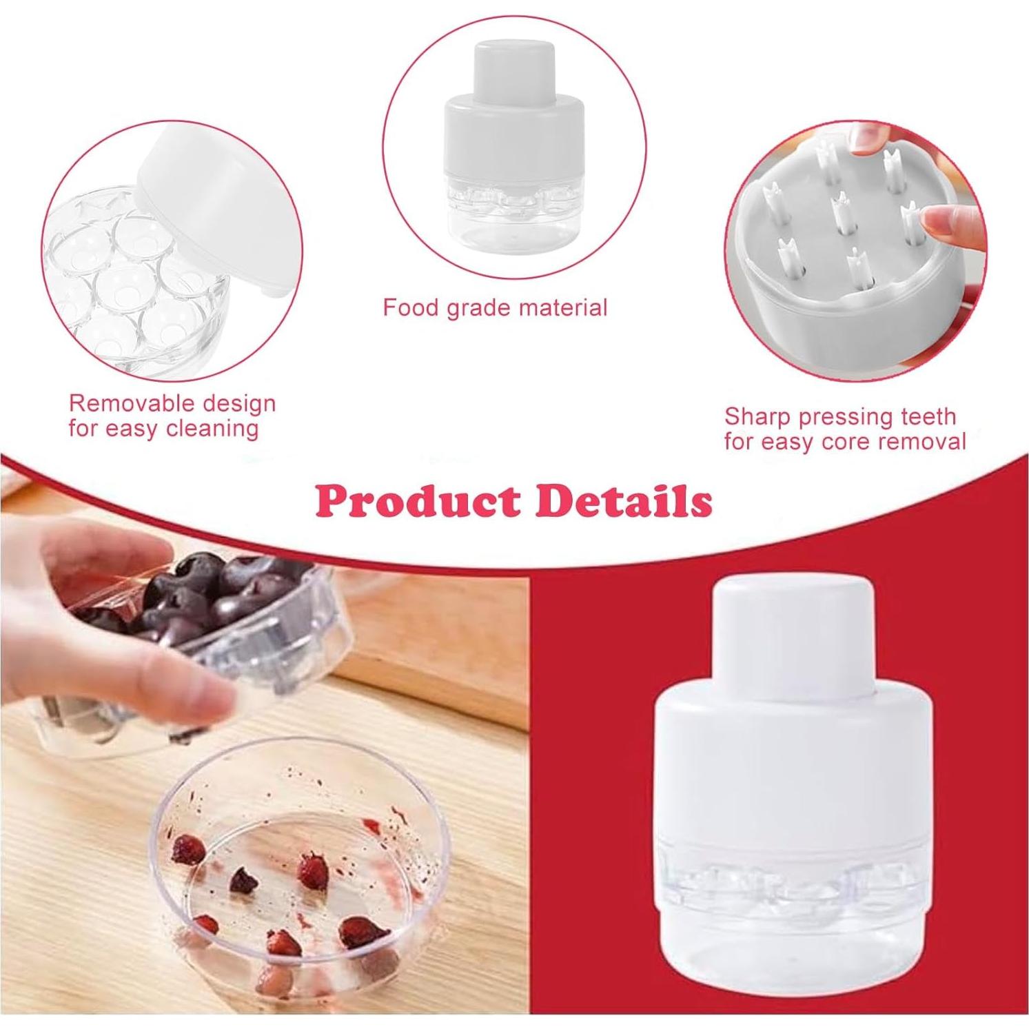 Deshuesadora de Cerezas UnisonPet 7 Huecos Blanca - Multifuncional