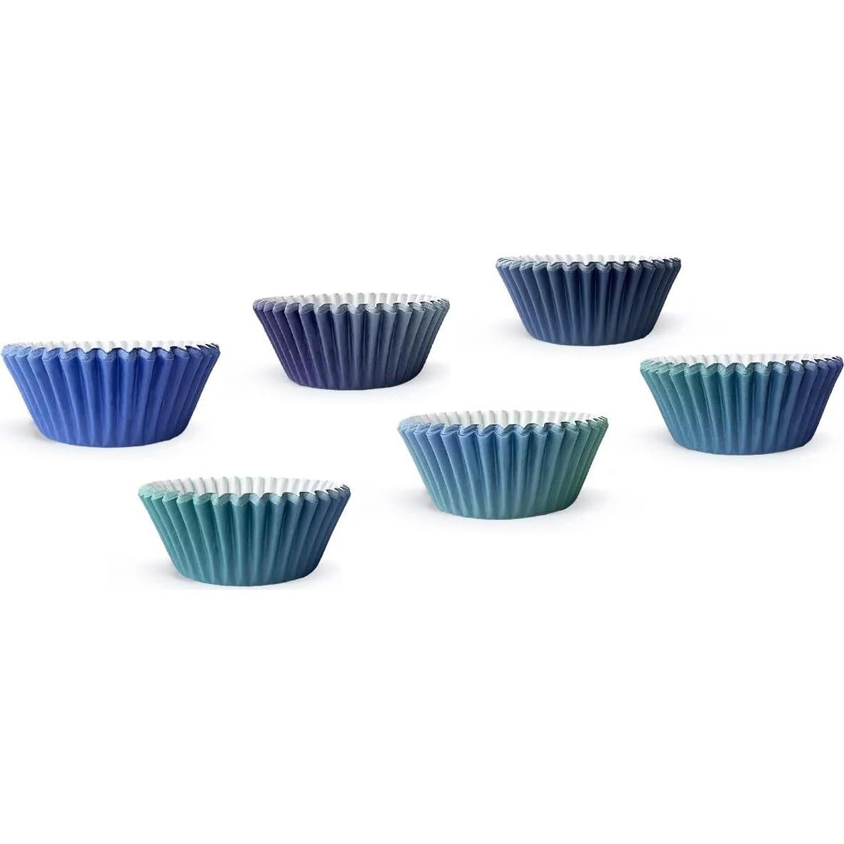 Forros para Cupcakes Qiqee 300 pcs Gradiente Azul Mini