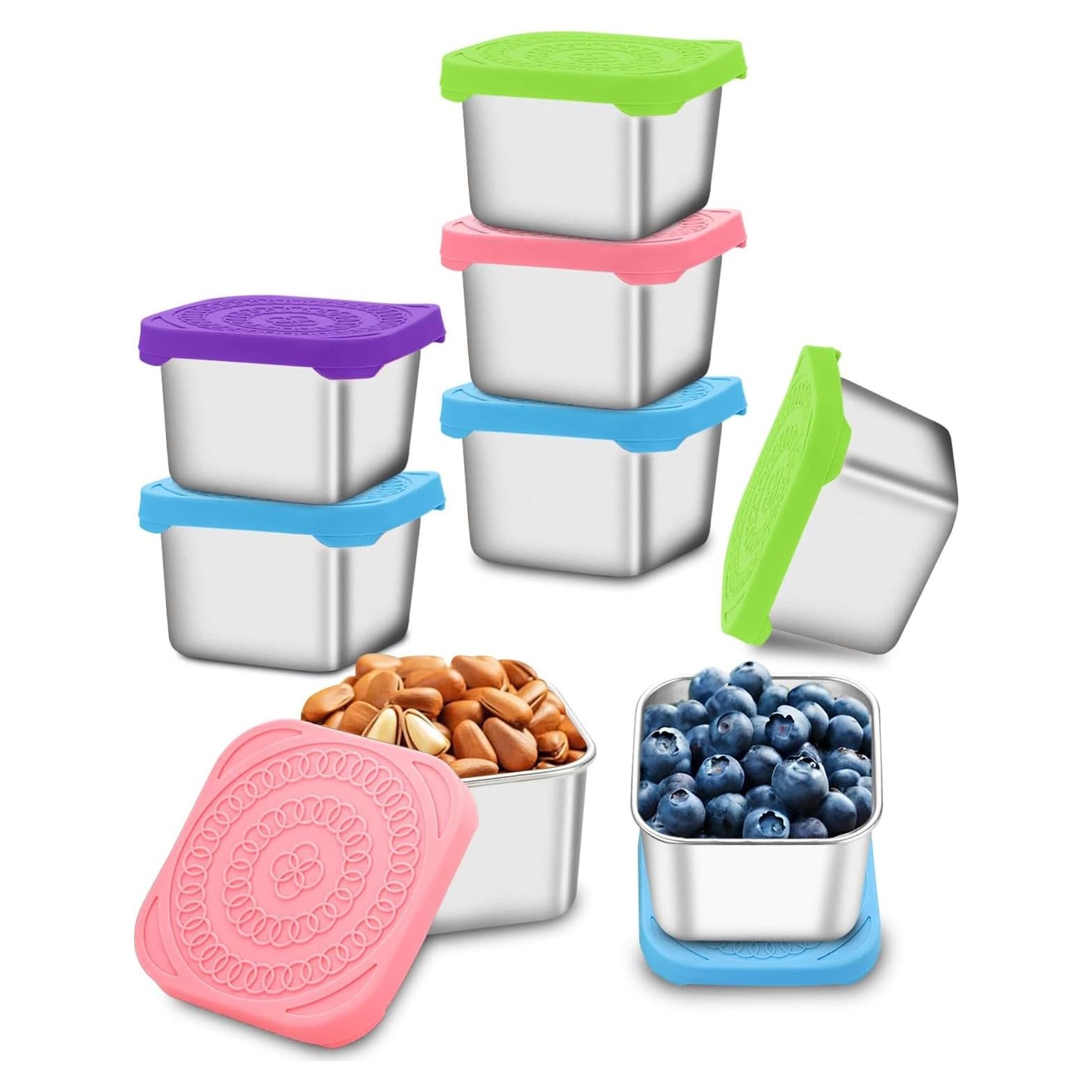 Contenedores de Snack Atecare 8 Piezas 170g Acero Inoxidable