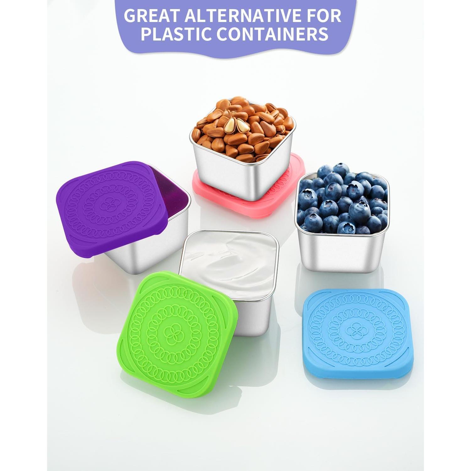 Contenedores de Snack Atecare 8 Piezas 170g Acero Inoxidable