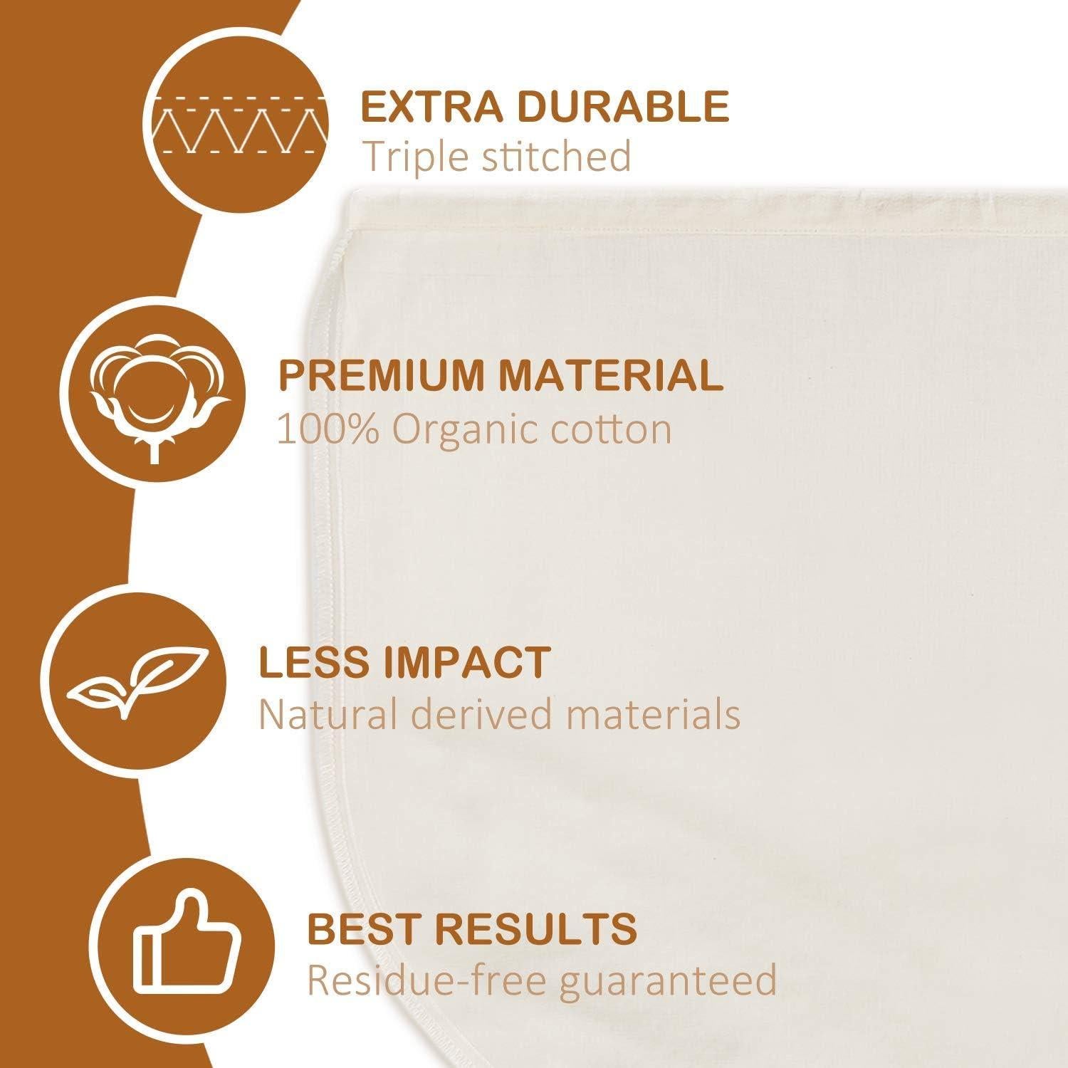 Bolsas de Leche de Nueces Fancymay 3 PCS 30.48x30.48cm Algodón