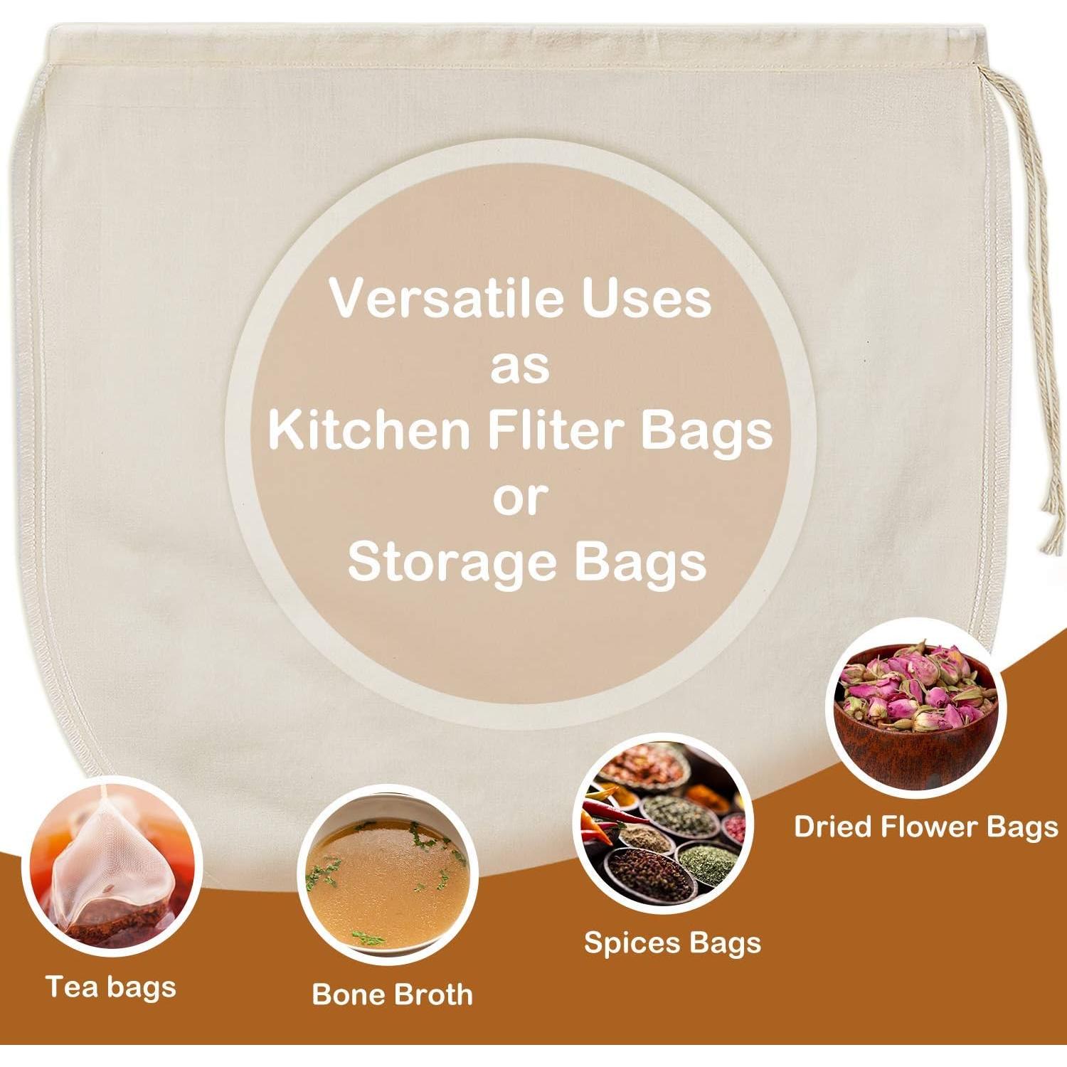 Bolsas de Leche de Nueces Fancymay 3 PCS 30.48x30.48cm Algodón