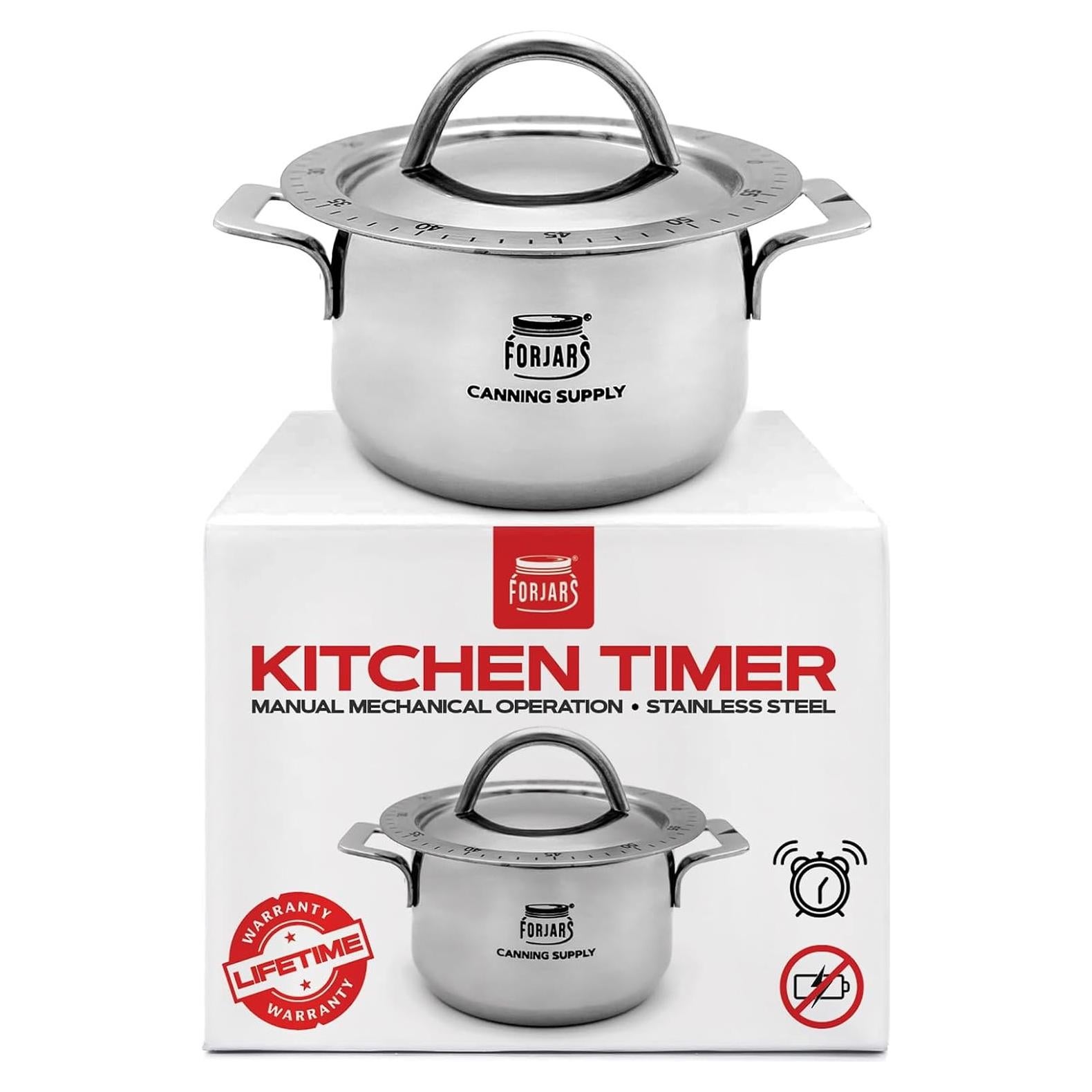 Temporizador Mecánico de Cocina Forjars FKT-SS 60 Minutos