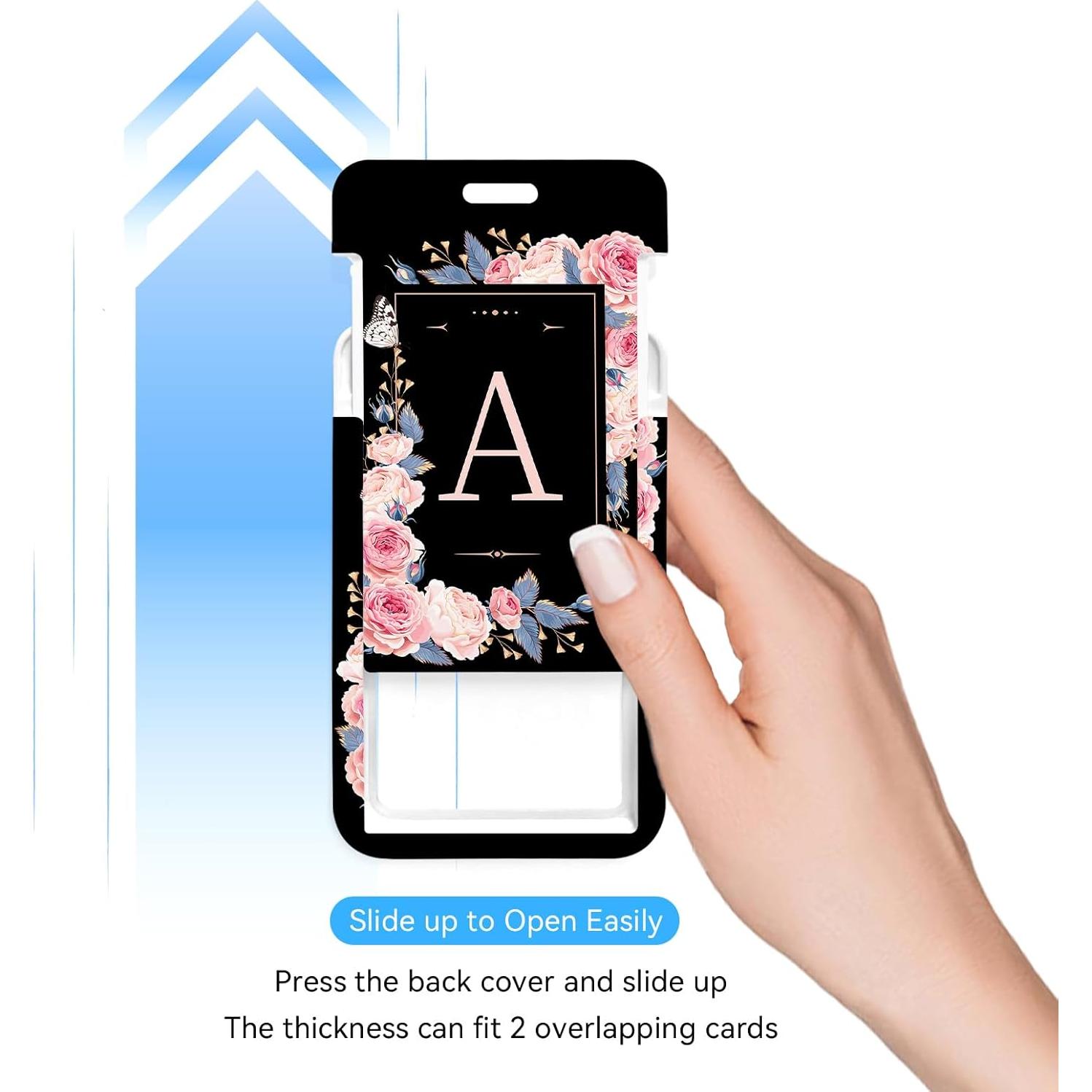 2 Paquete Titular de Identificación Rcmyll con Clip Retráctil