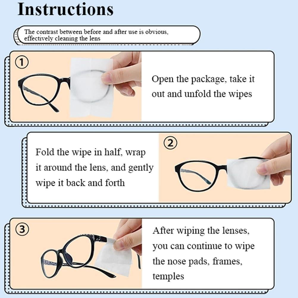 Toallitas de limpieza para lentes HI FINE CARE - 300 unidades