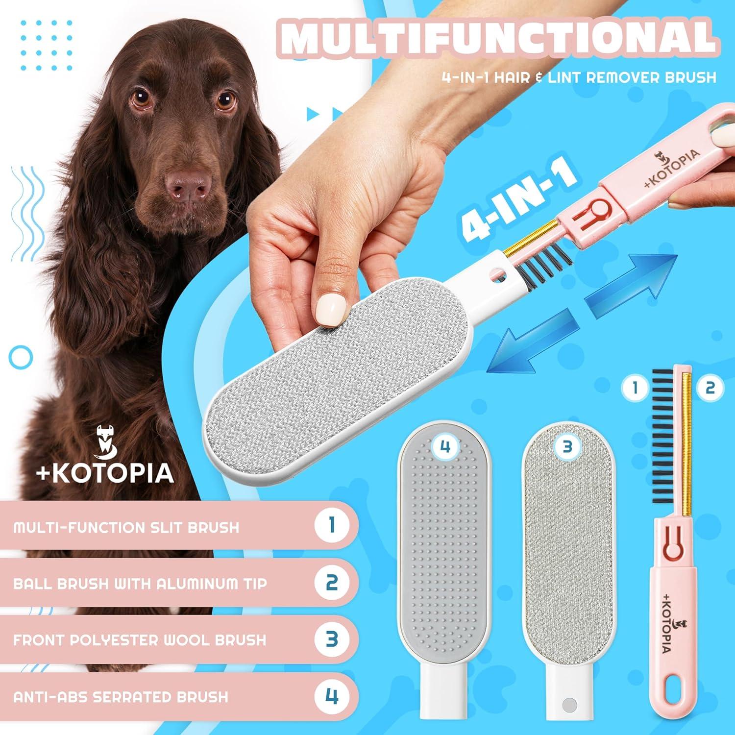 Cepillo Quitapelos Electroestático KOTOPIA 4-en-1 Rosa