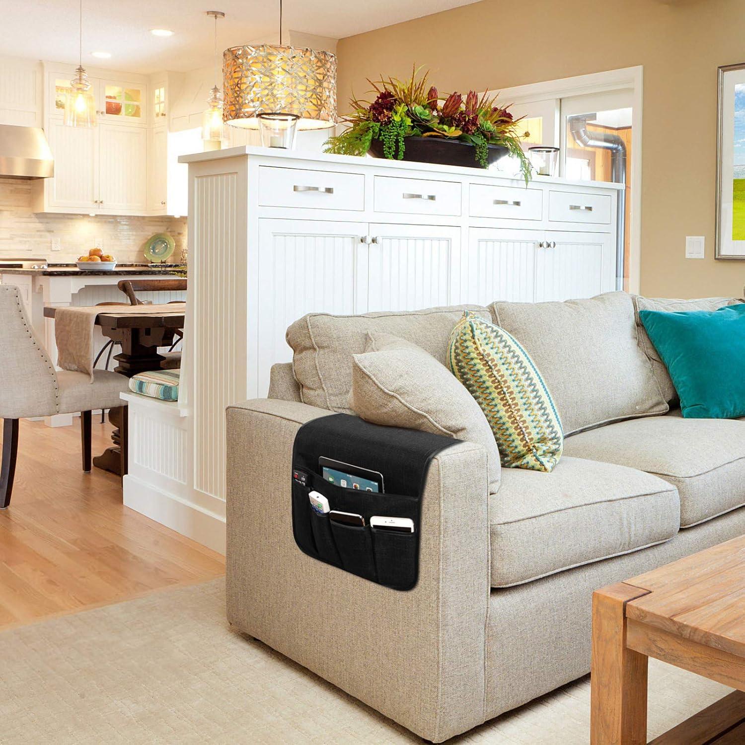 Organizador de Reposabrazos Sixyotie 5 Bolsillos Negro 33x89 cm