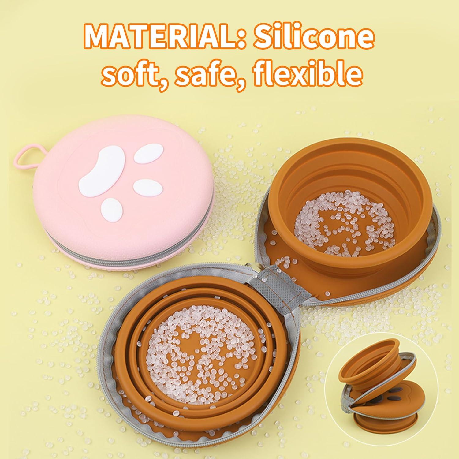 Cuenco Doble Plegable PawSailor 25oz para Mascotas Marrón