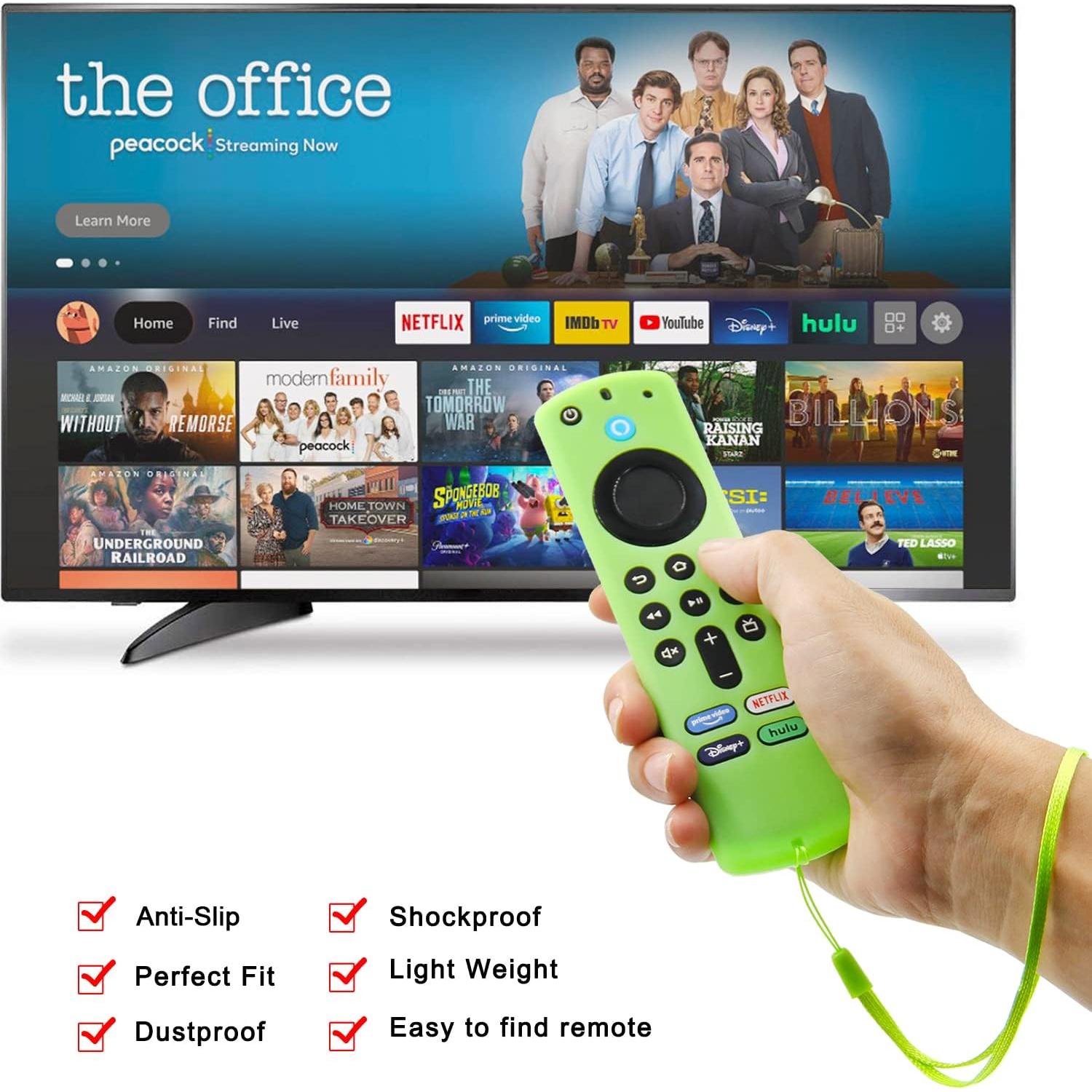 Funda de Silicona Pinowu para Control Remoto Alexa Fire TV 4K