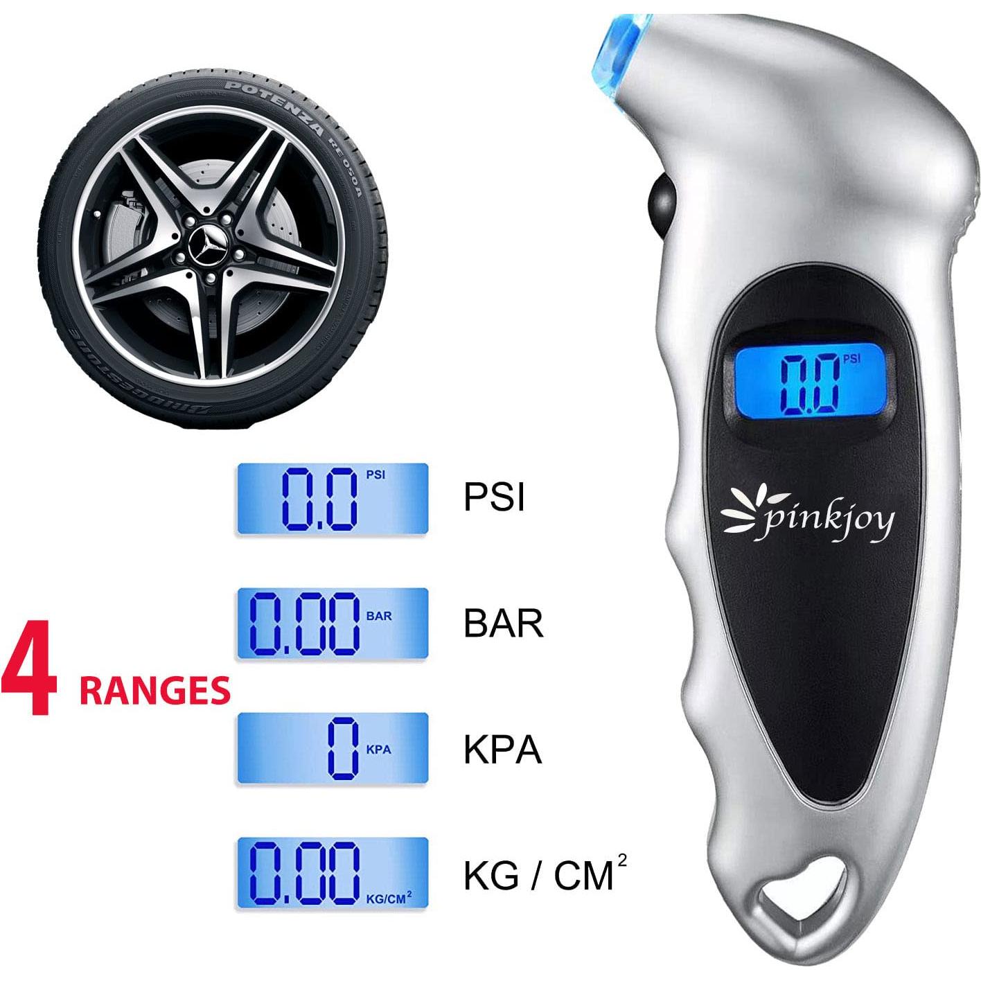 Medidor Digital de Presión de Neumáticos PINKJOY 150 PSI LCD