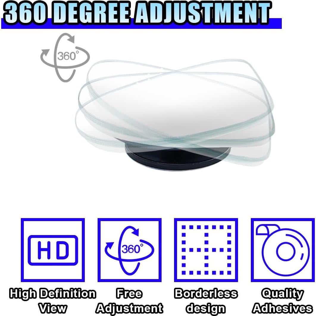 Espejo de Punto Ciego LHDOS 5x5 cm Ajustable Convexo