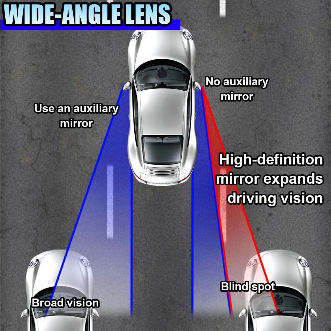 Espejo de Punto Ciego LHDOS 5x5 cm Ajustable Convexo