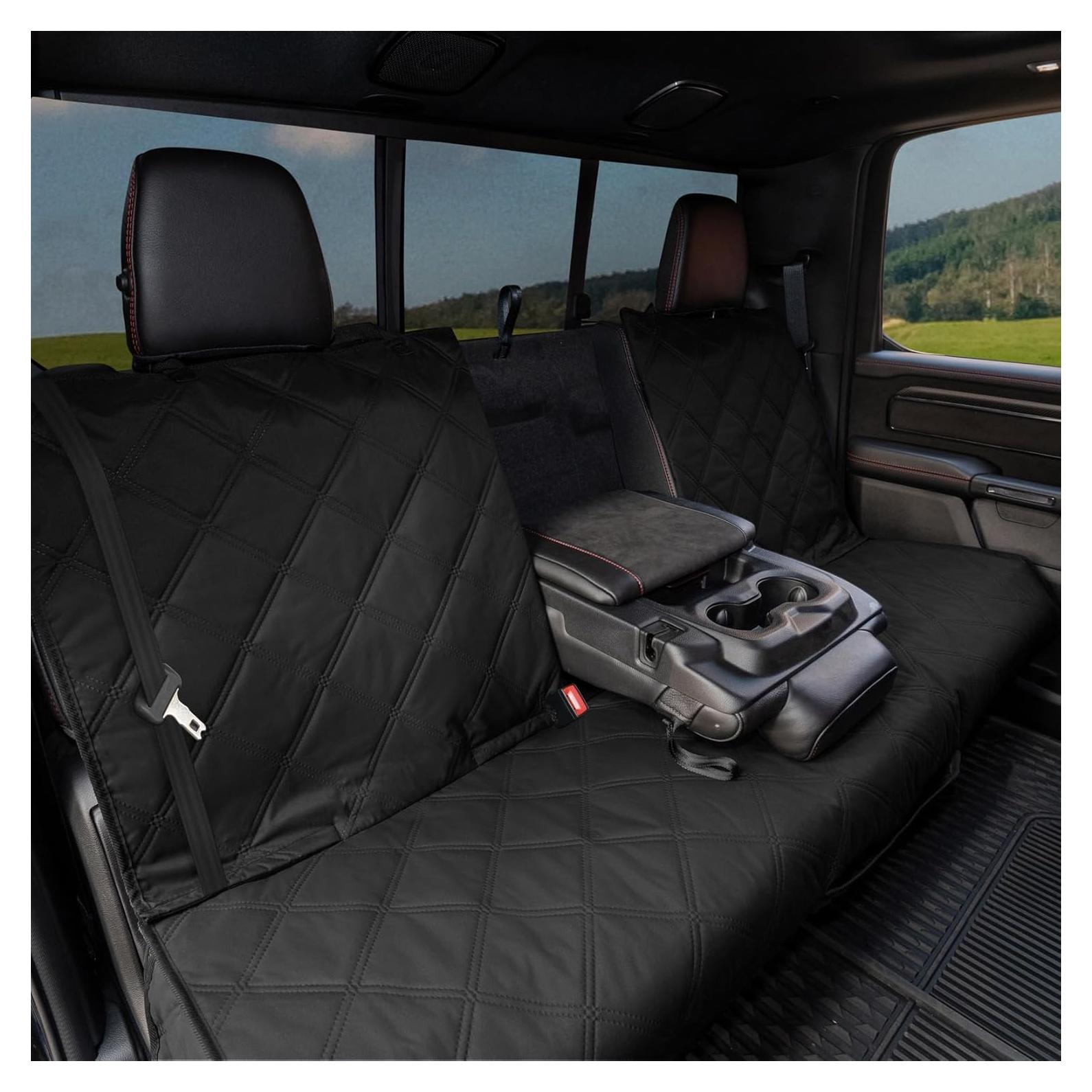 Funda de Asiento para Perros HAPYFOST Impermeable Negro