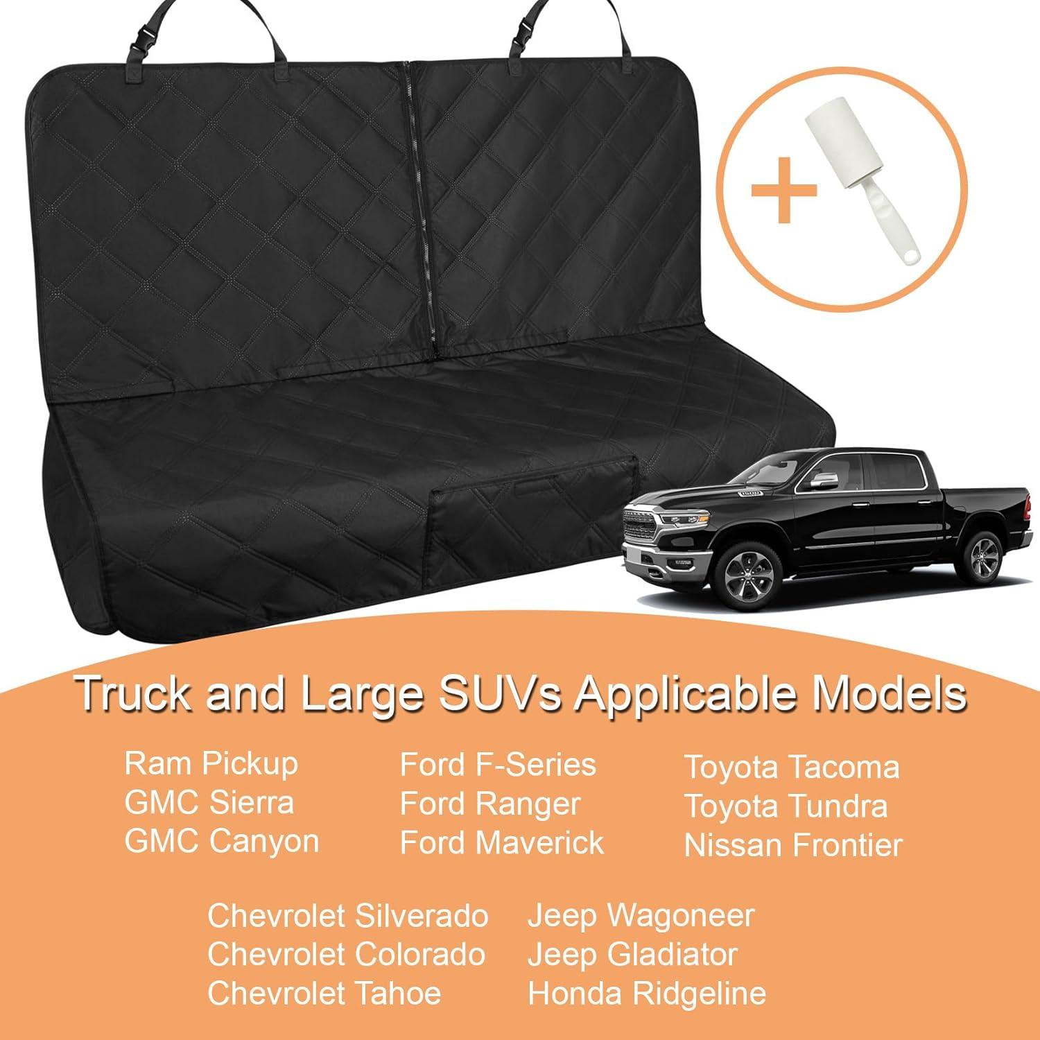 Funda de Asiento para Perros HAPYFOST Impermeable Negro