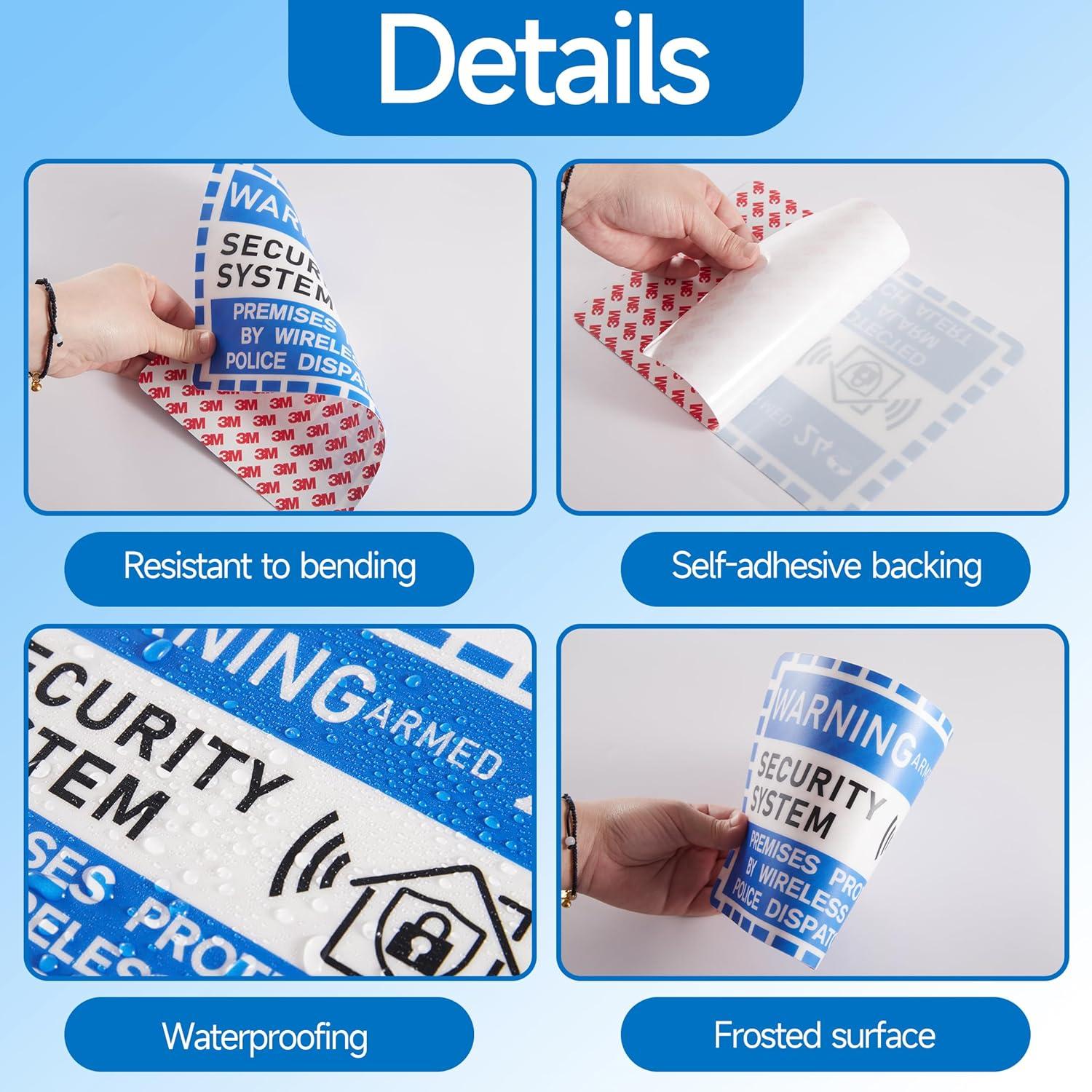 Cartel de Alarma de Seguridad LUHIMO 24 Horas Vinilo 22.86x16cm