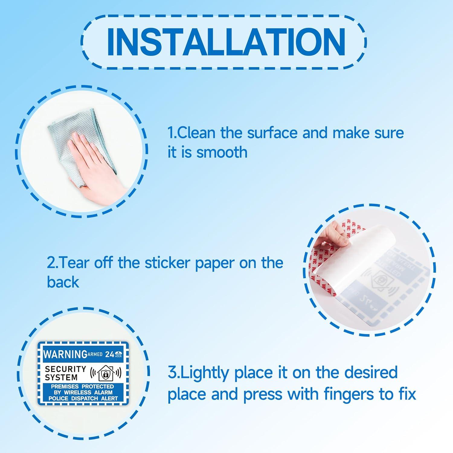 Cartel de Alarma de Seguridad LUHIMO 24 Horas Vinilo 22.86x16cm