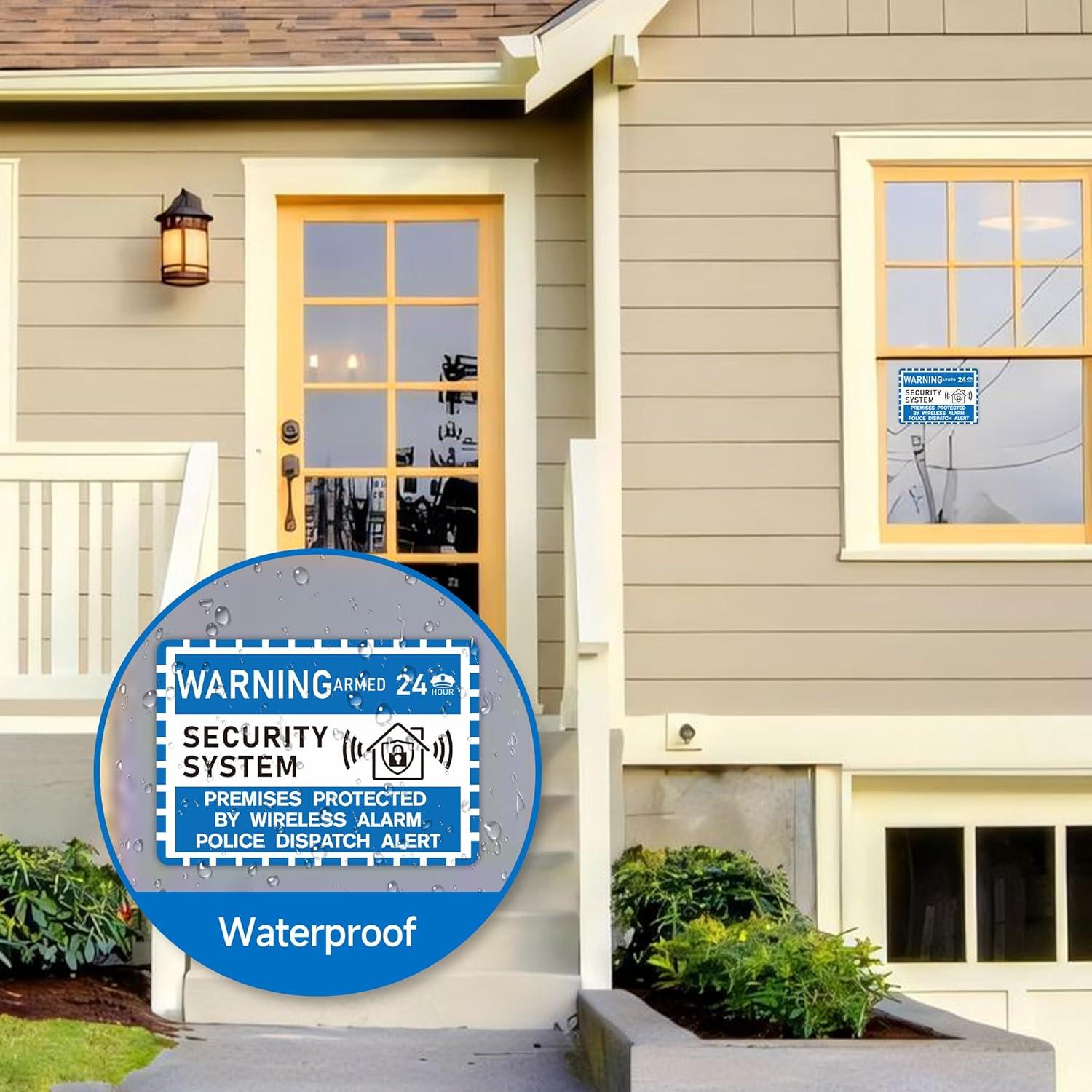 Cartel de Alarma de Seguridad LUHIMO 24 Horas Vinilo 22.86x16cm