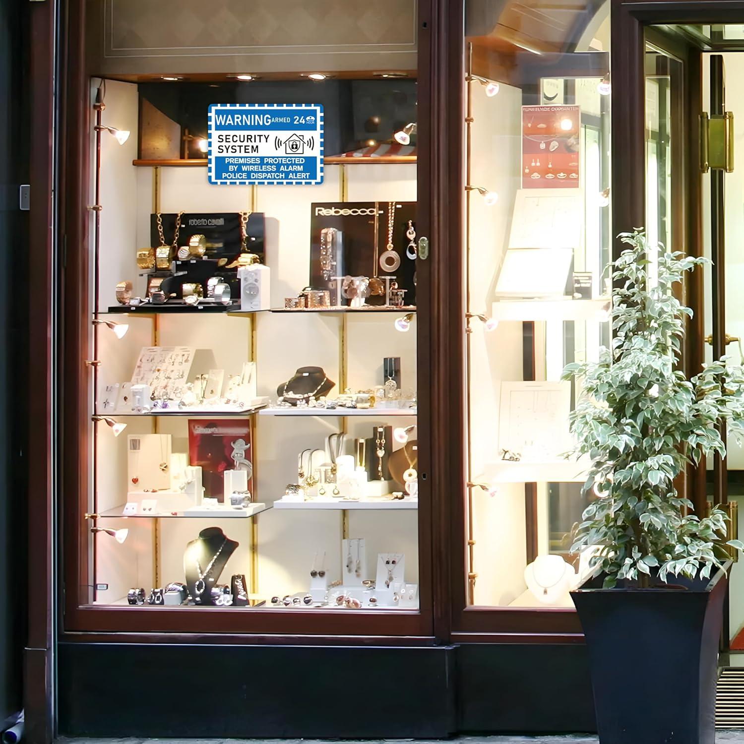 Cartel de Alarma de Seguridad LUHIMO 24 Horas Vinilo 22.86x16cm