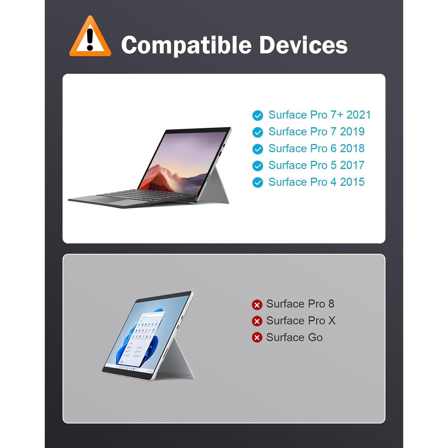Teclado Inalámbrico MoKo para Microsoft Surface Pro 7 Plus